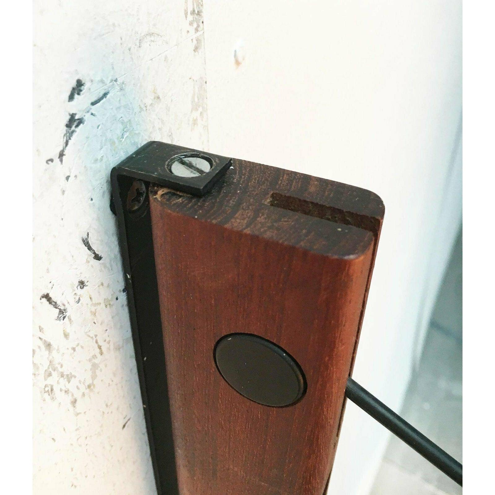 Mid-Century Cocoon Swivel Mounted Cantilever Wall Lamp from Teak Wood, 1960s For Sale 9