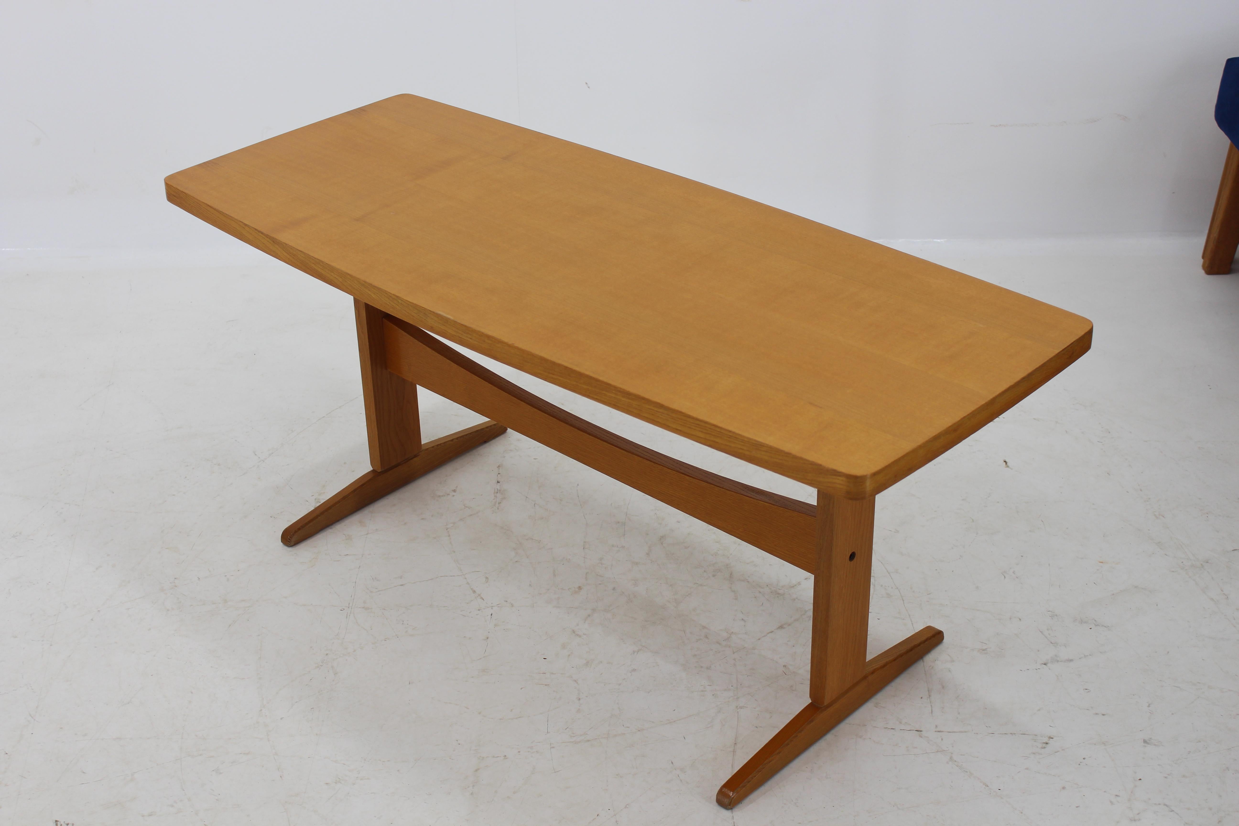 Wood Midcentury Coffee Table, by Interier Praha, 1969s For Sale