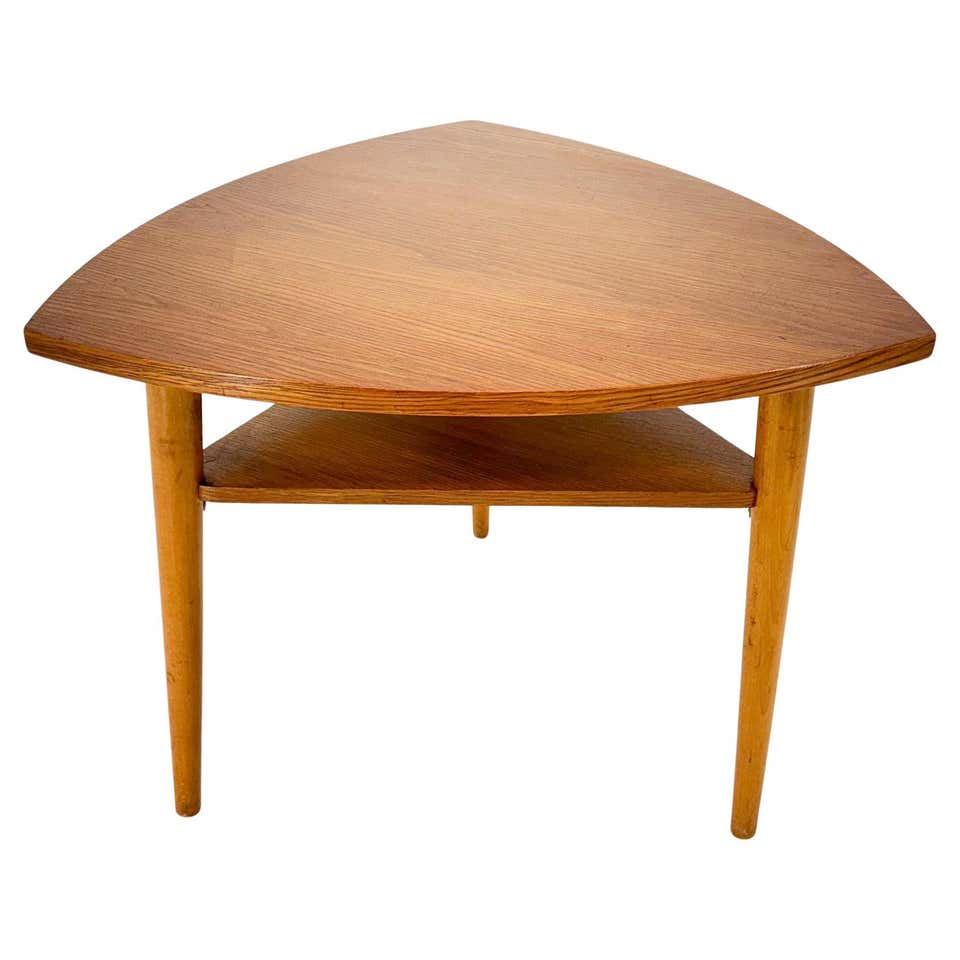 Mid Century Triangle Side Table - 64 For Sale on 1stDibs | mid century ...