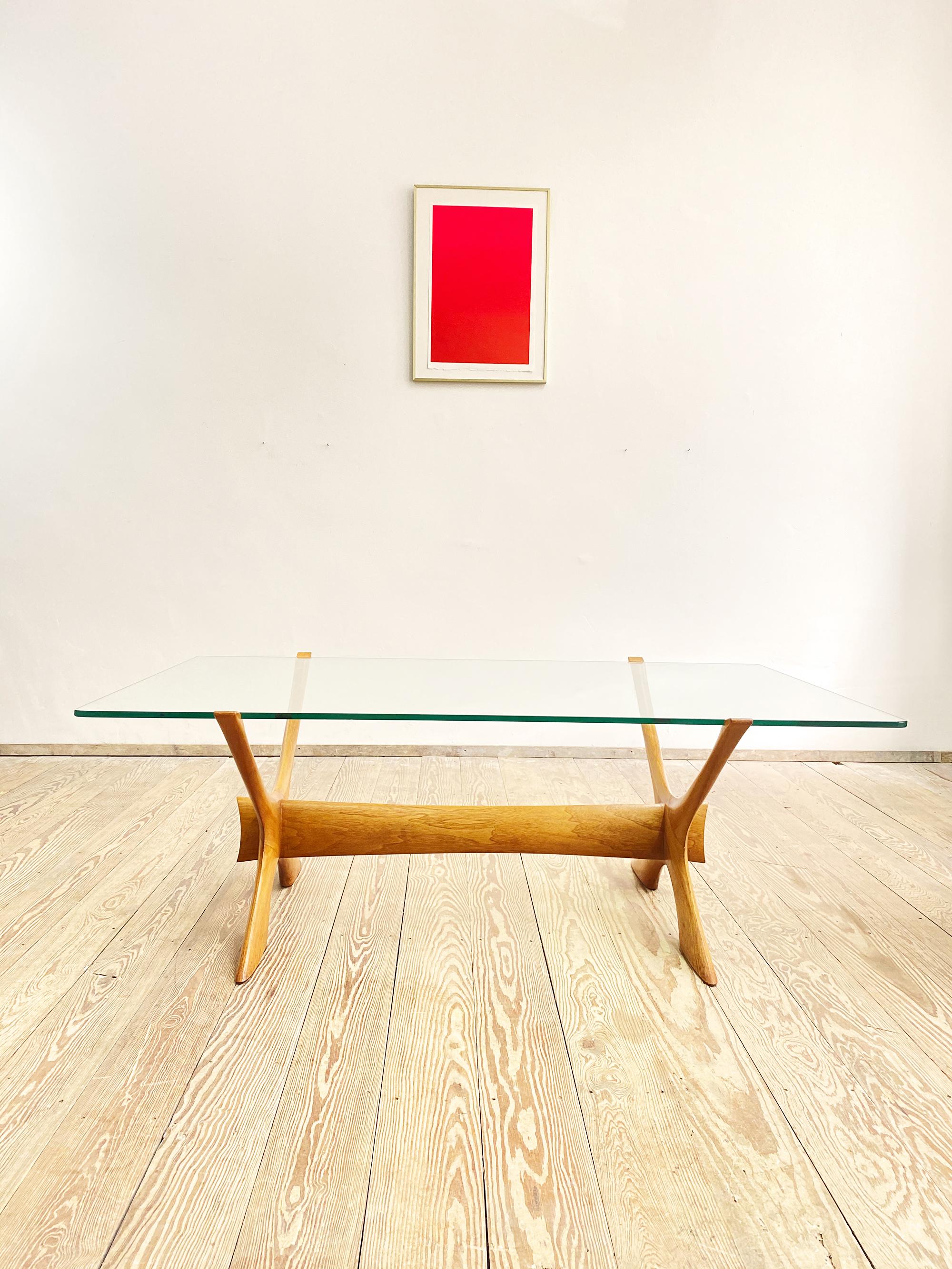 Mid-Century Modern Table basse ou table de canapé du milieu du siècle dernier par Illum Wikkelso pour Silkeborg, Danemark, années 1950 en vente