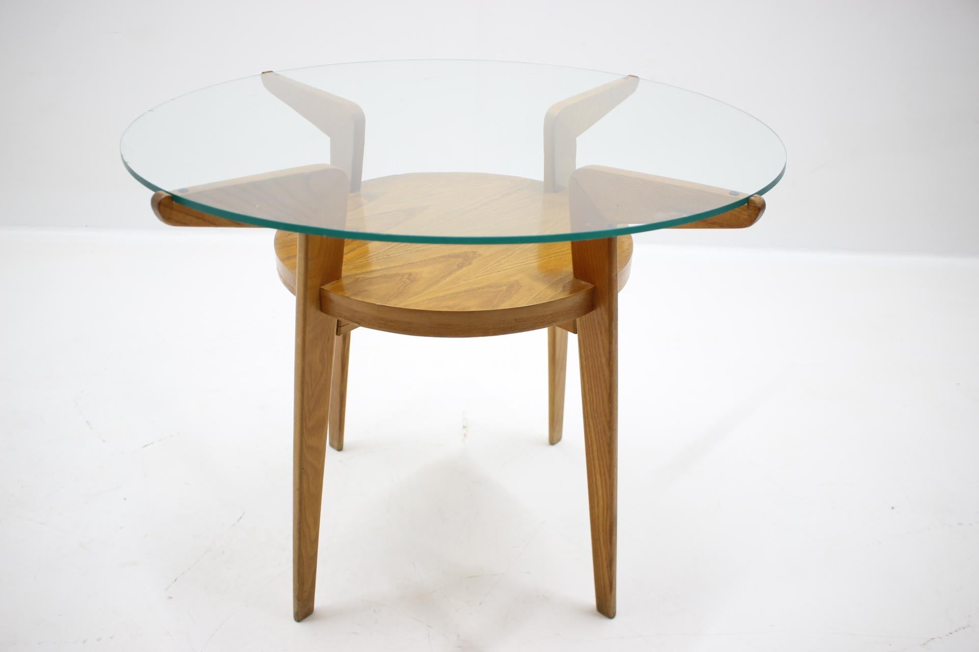 Glass Mid Century Coffee Table, 1960s For Sale