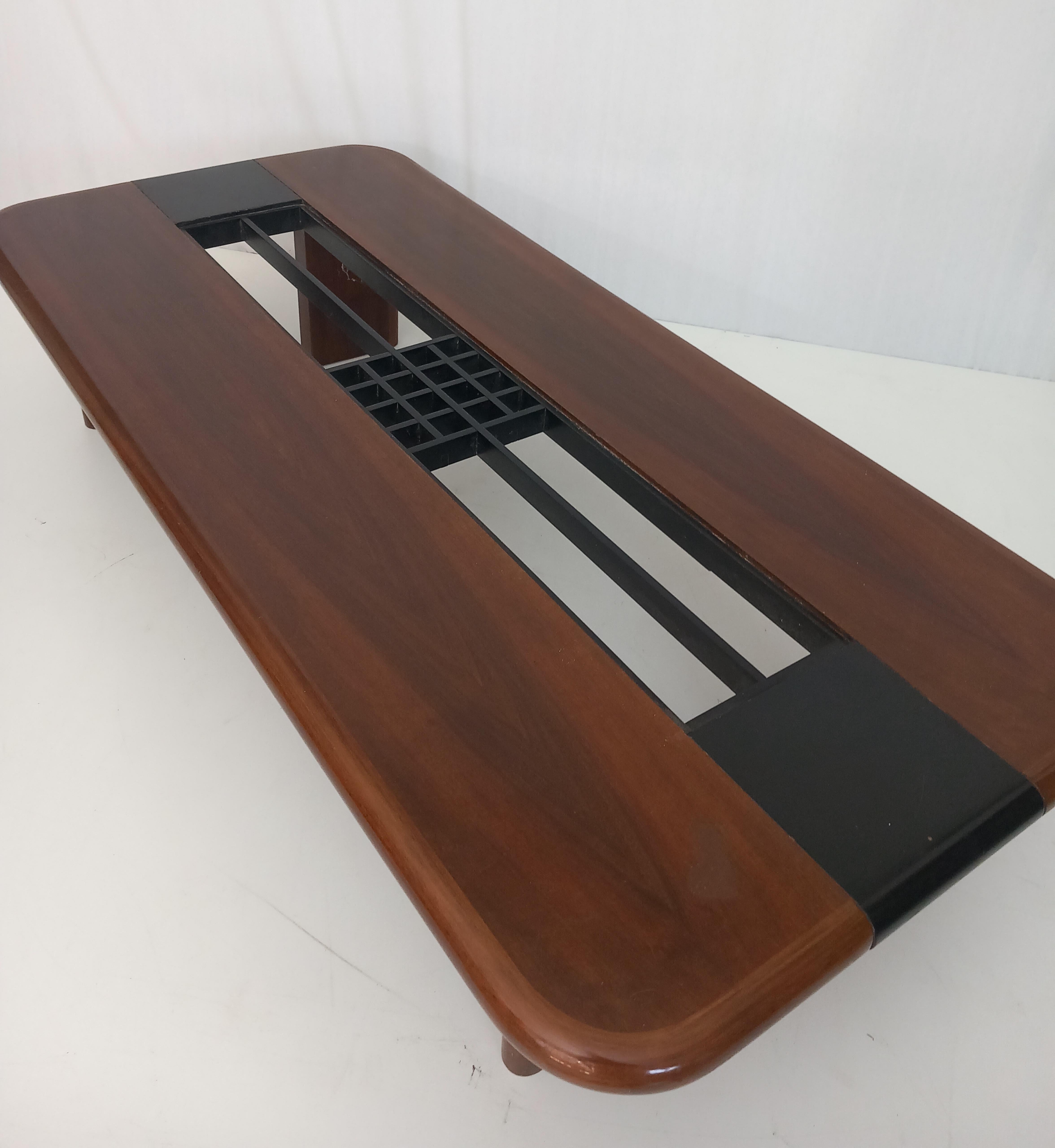 Wood Mid-Century Coffee Table, 1980s For Sale