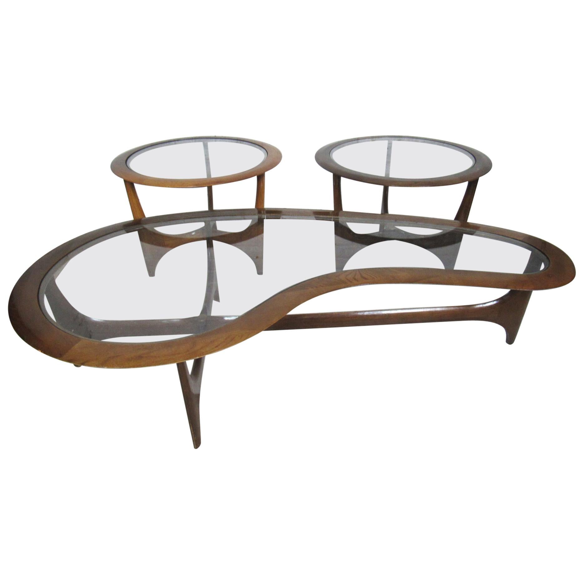 Midcentury Coffee Table and Side Tables
