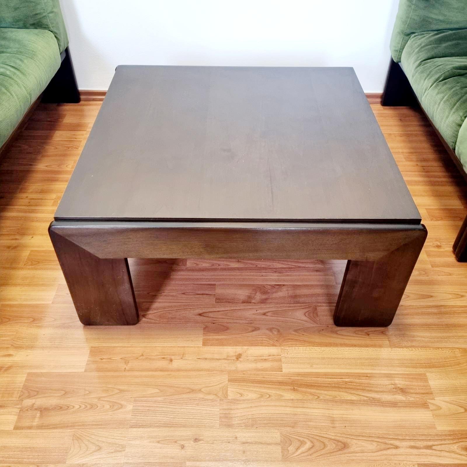 Bois Table basse Bastiano par Tobia & Afra Scarpa pour Gavina, Italie, années 60 en vente