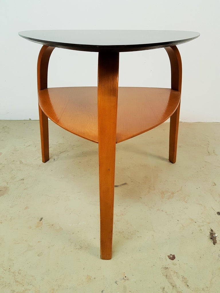 Midcentury Coffee Table Bow Wood By Steiner France 1955 For Sale At 1stdibs