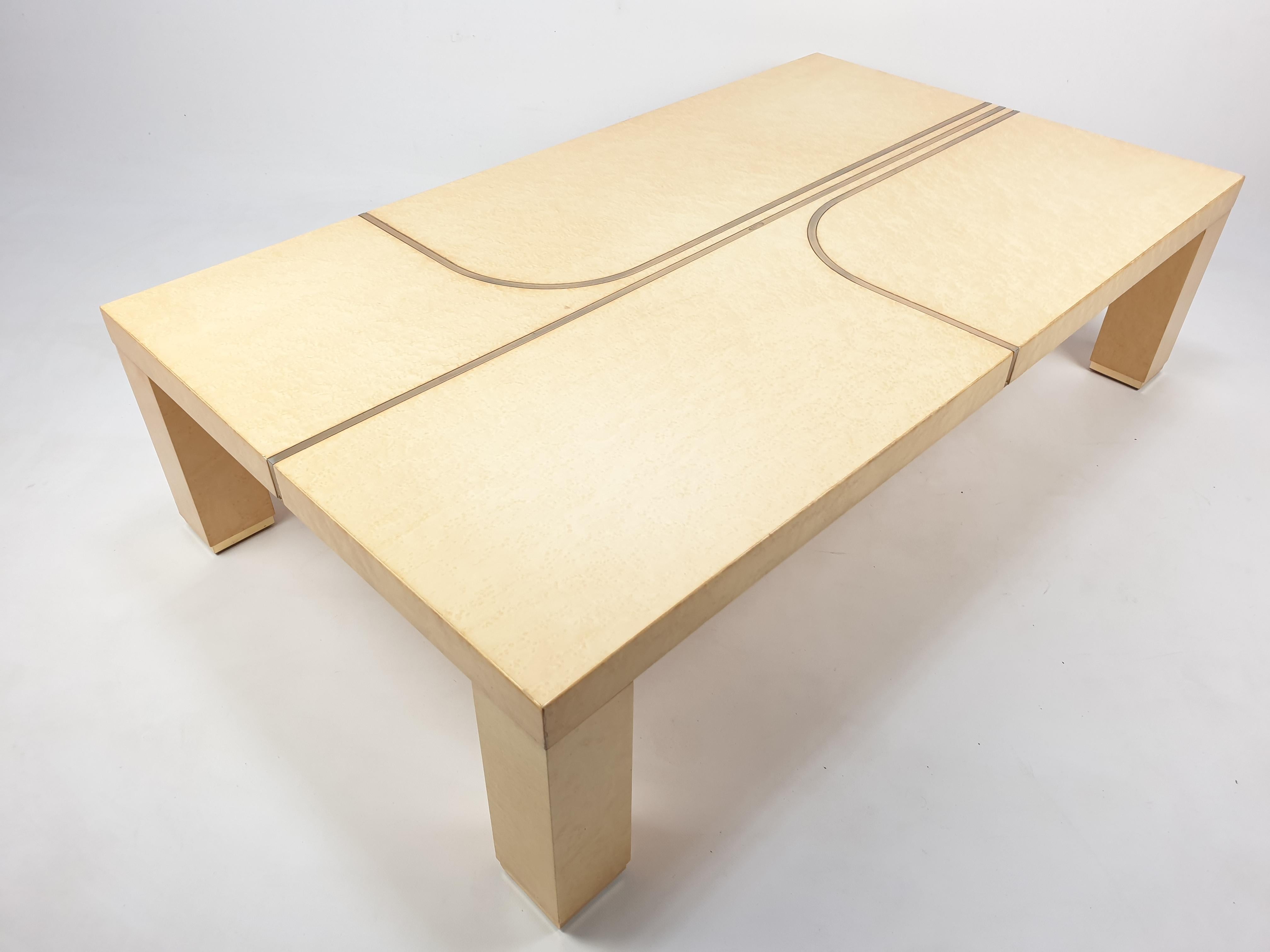 Mid-Century Coffee Table by Alain Delon for Maison Jansen, 1 For Sale 4