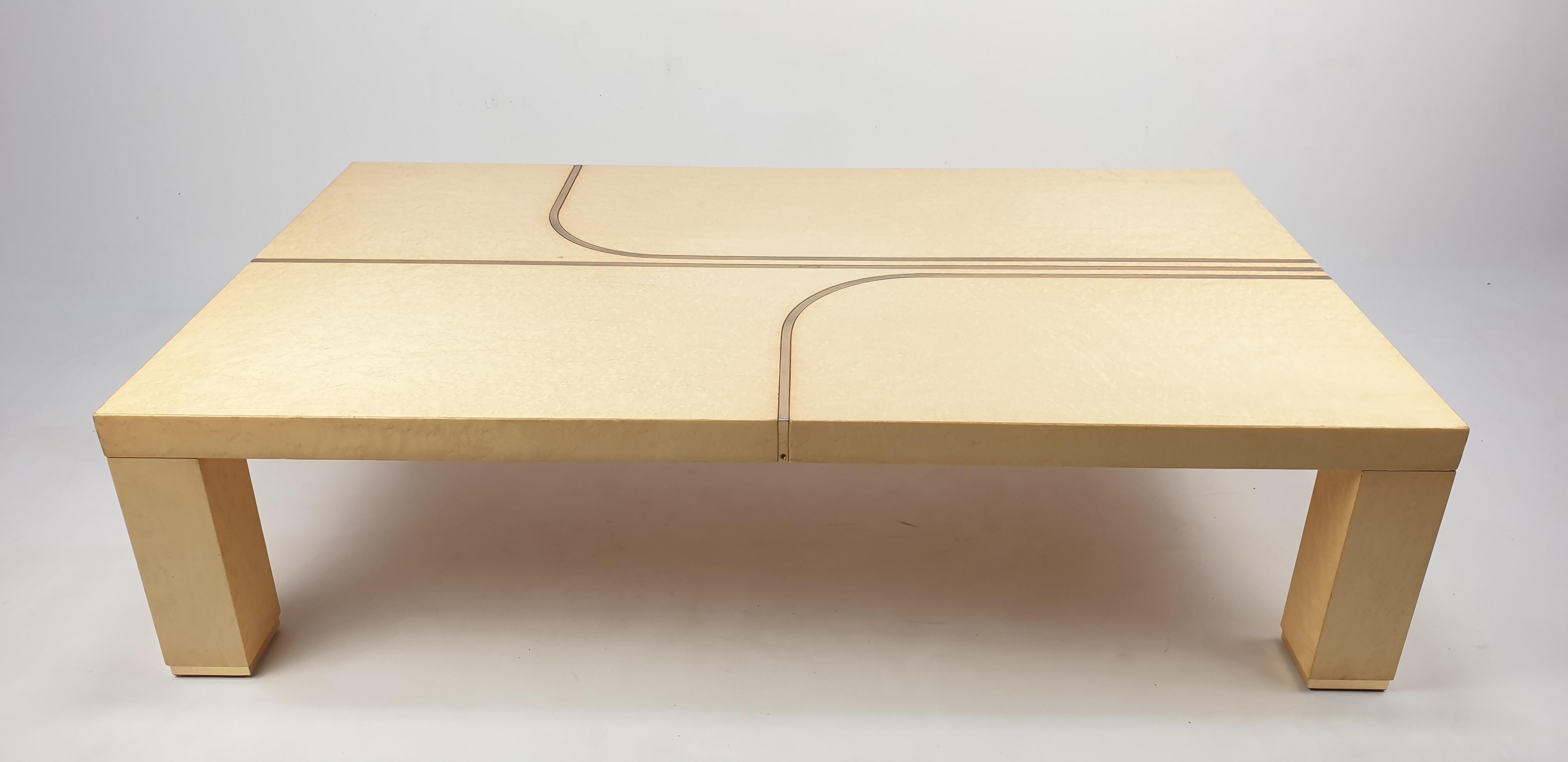 Mid-Century Modern Table basse du milieu du siècle dernier d'Alain Delon pour Maison Jansen, 1 en vente