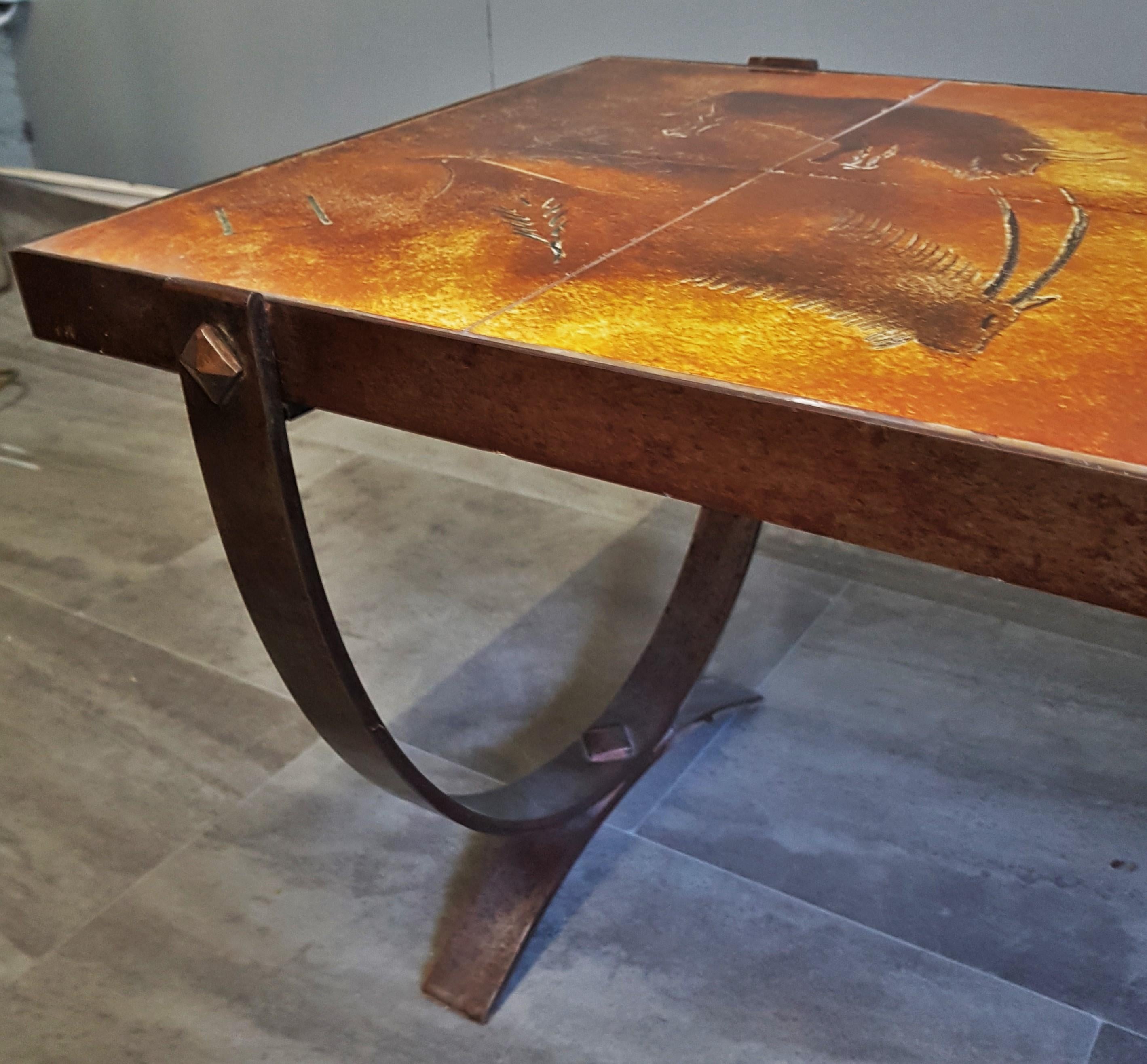 Midcentury Coffee Table by Georges Tardieu, Vallauris, France, 1960s For Sale 10