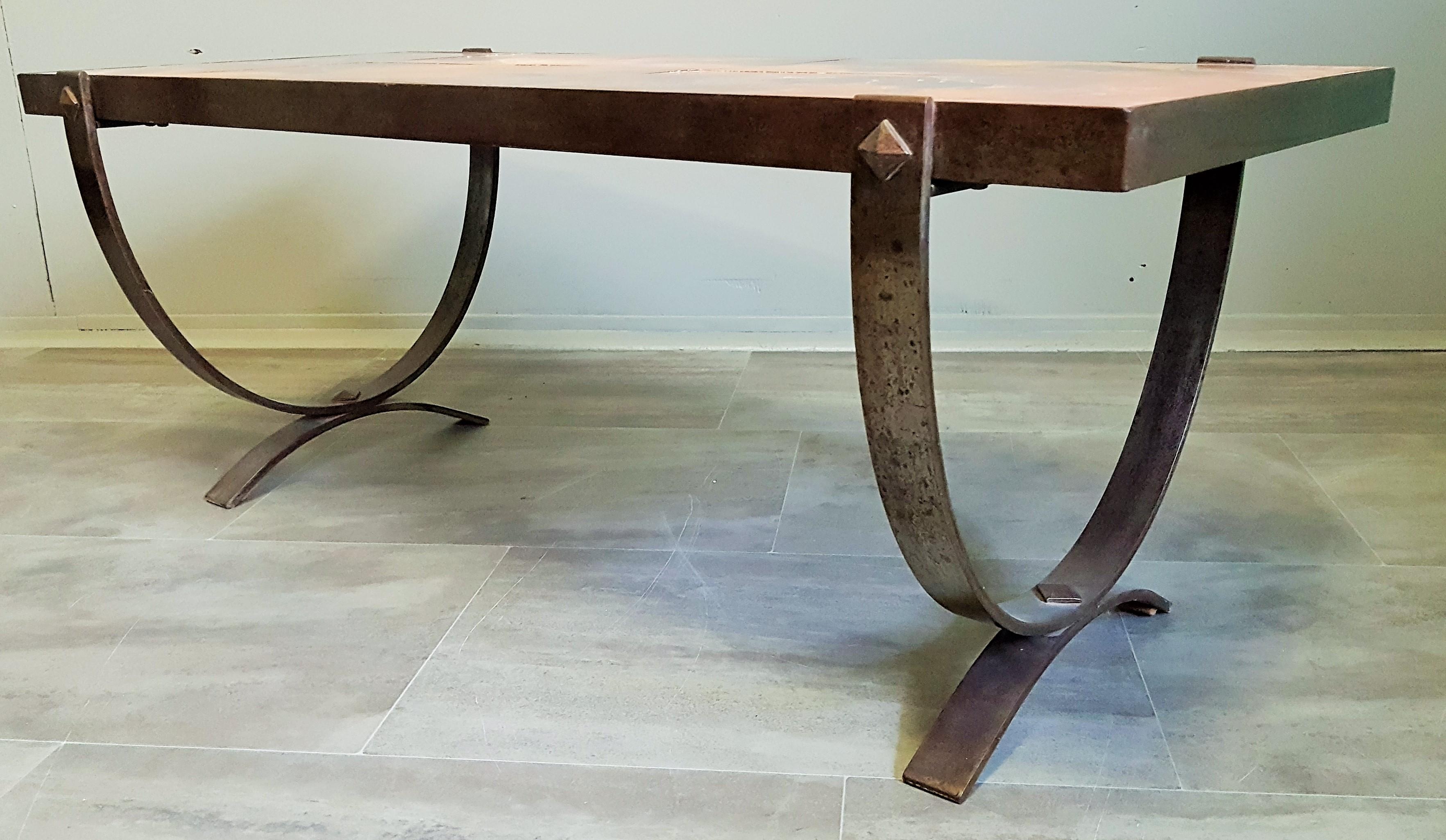 Midcentury Coffee Table by Georges Tardieu, Vallauris, France, 1960s For Sale 11