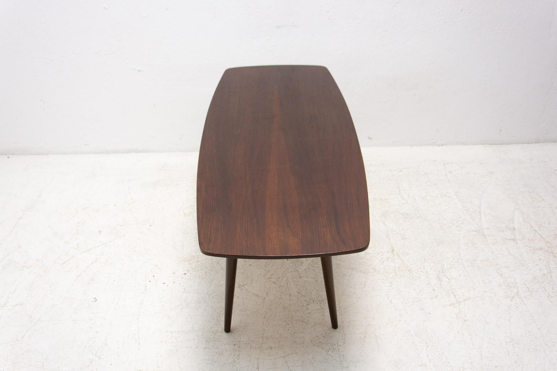 Wood Mid-Century Coffee Table by Jitona, 1970's, Czechoslovakia For Sale