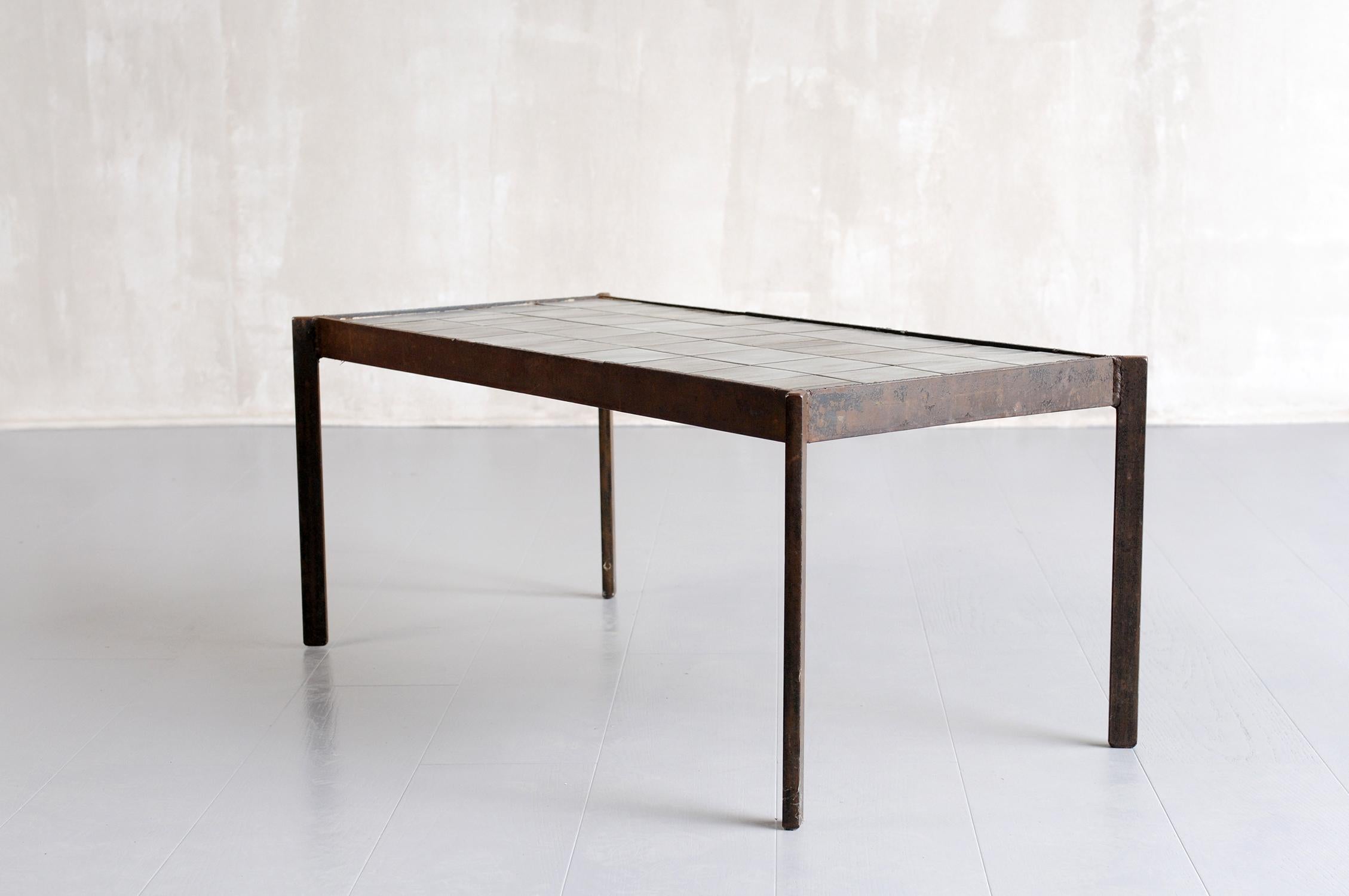 Glazed Mid-Century Coffee Table by Mado Jolain & René Legrand for Atelier Jolain, 1960