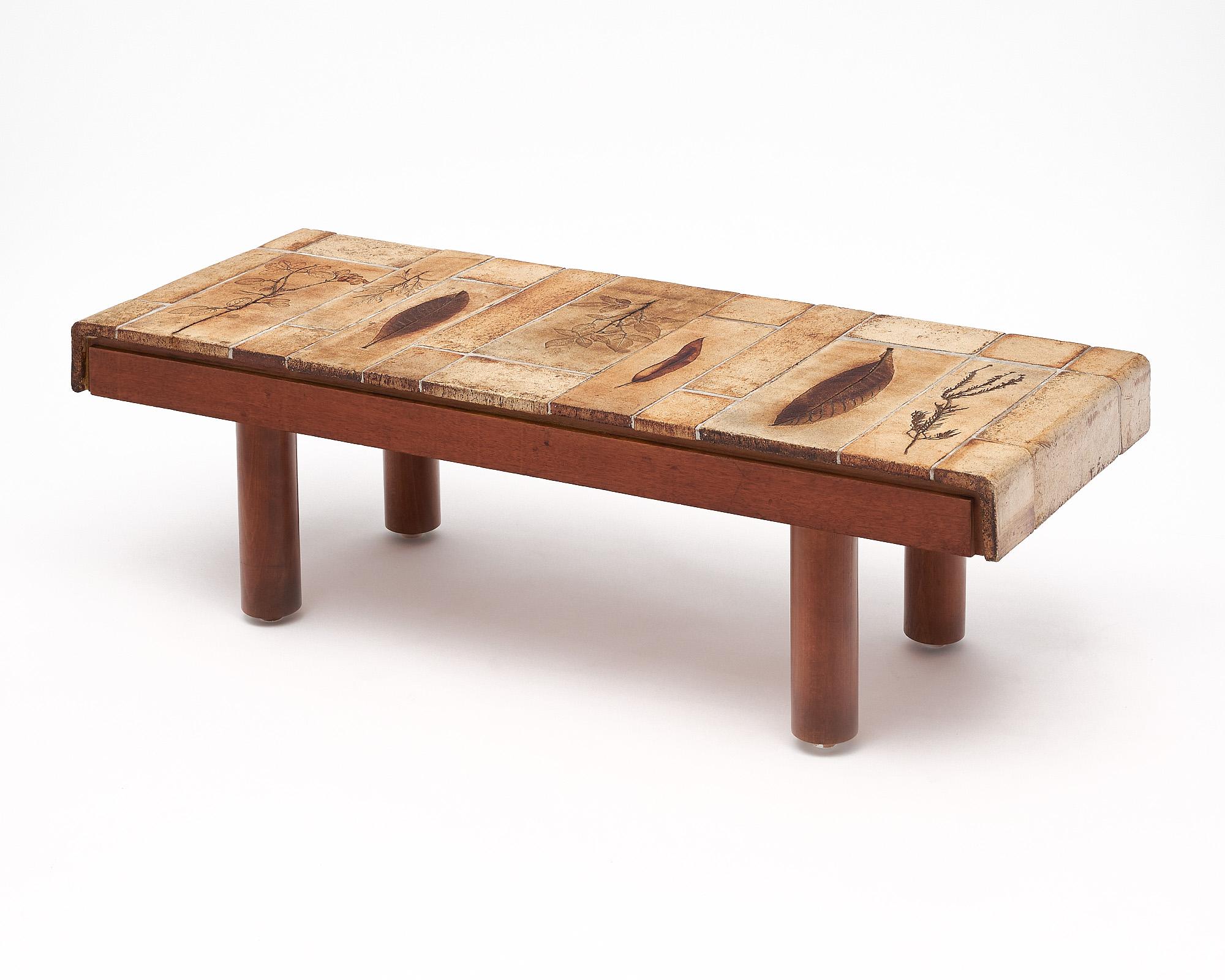 Ceramic Mid-Century Coffee Table by Roger Capron For Sale