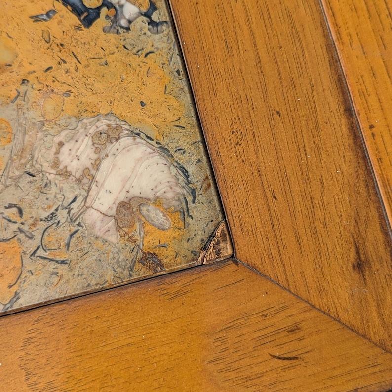 Mid Century Coffee Table By Tomlinson, Living Room, Sculptural, Wood, Stone For Sale 1