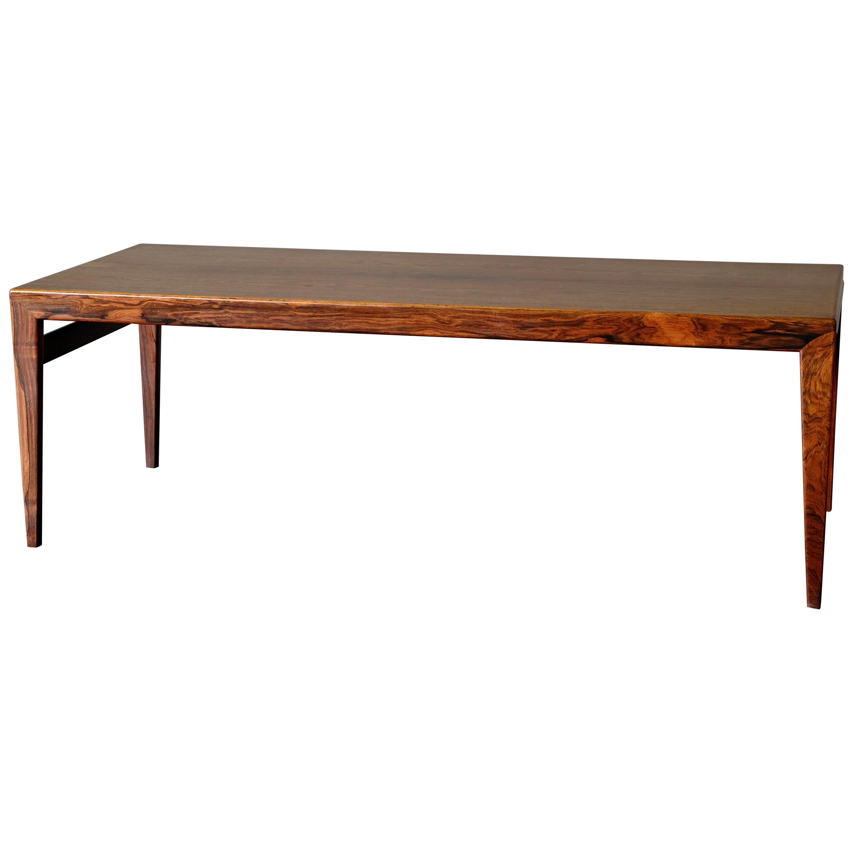 Midcentury Coffee Table in Brazilian Rosewood by Johannes Anderson For Sale