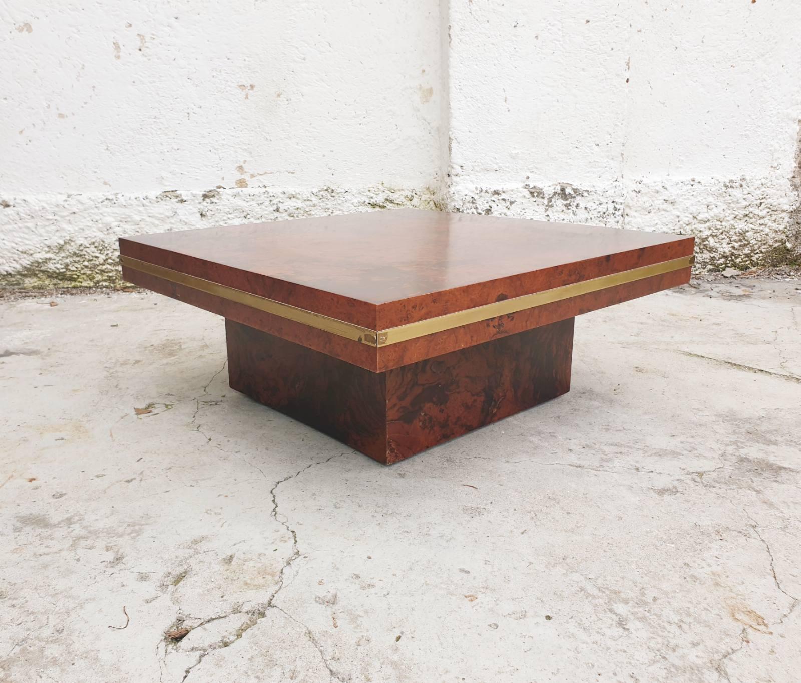Very rare coffee table designed by Willy Rizzo for Mario Sabot