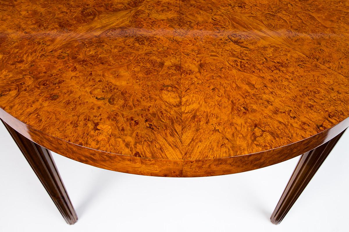 20th Century Mid-Century Coffee Table in Burr Walnut, Swedish Design 1940’s For Sale