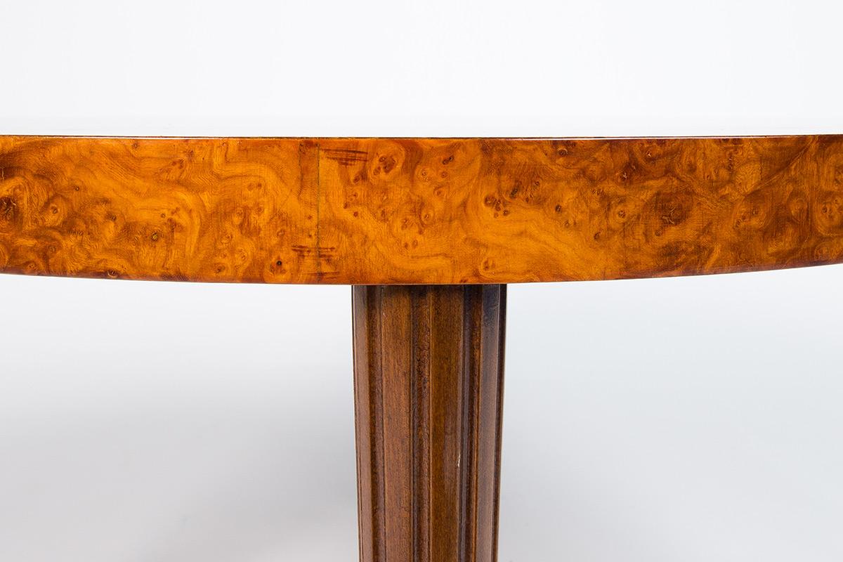 Mid-Century Coffee Table in Burr Walnut, Swedish Design 1940’s For Sale 2