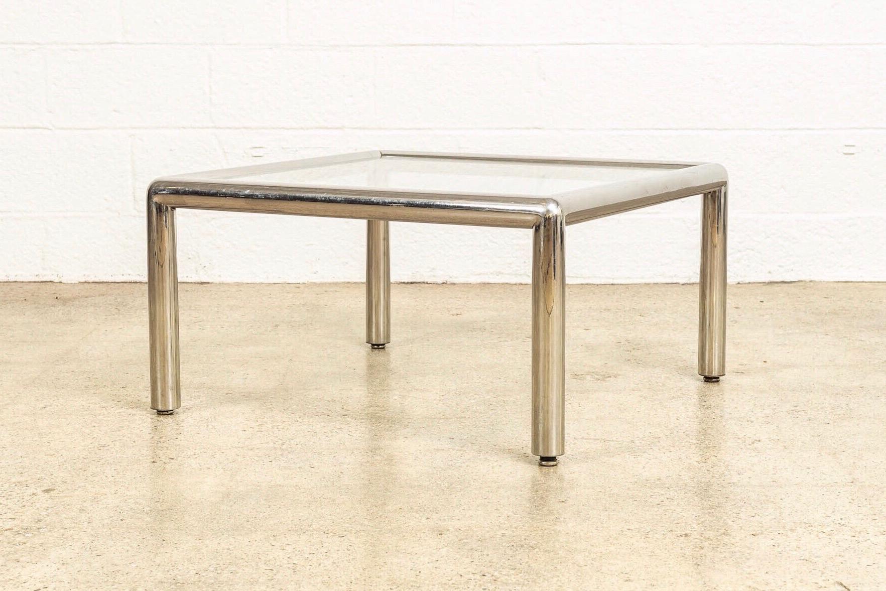Mid-Century Modern Midcentury Coffee Table in Glass and Chrome by John Mascheroni, 1960s