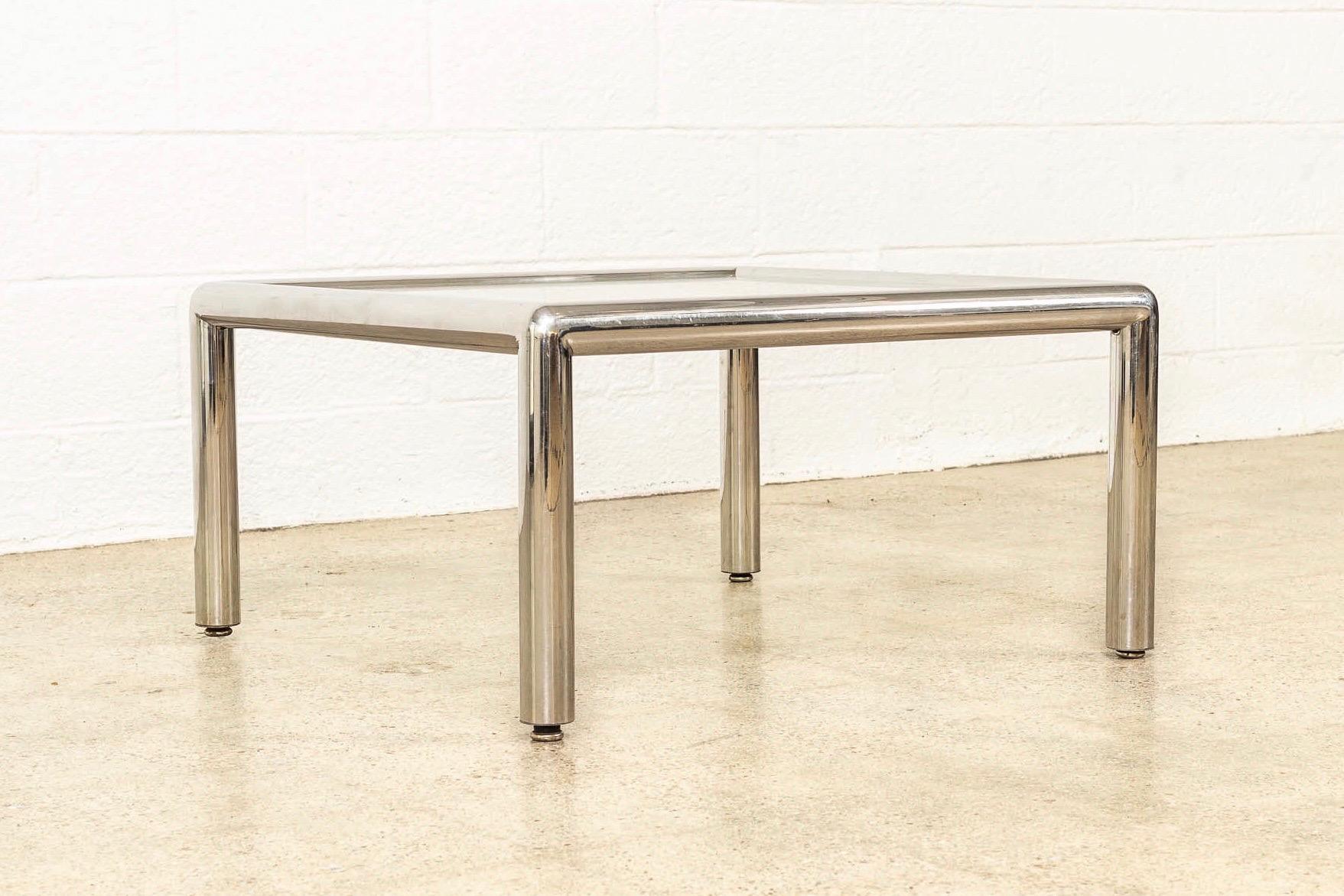 Unknown Midcentury Coffee Table in Glass and Chrome by John Mascheroni, 1960s