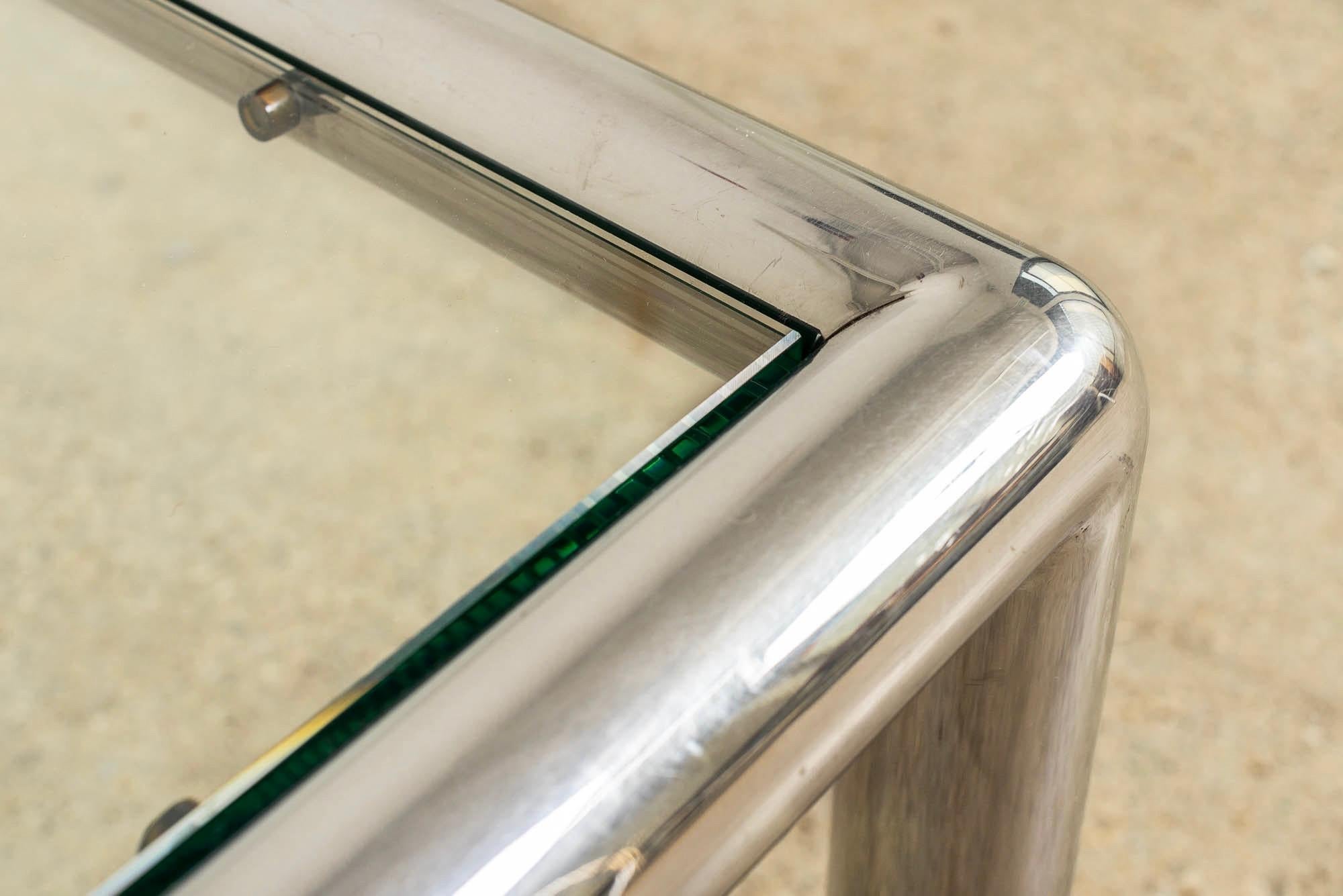 Midcentury Coffee Table in Glass and Chrome by John Mascheroni, 1960s 2