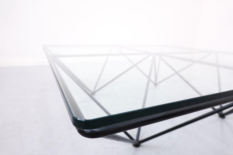 Metal Mid-Century Coffee Table in Style of Paolo Piva, 1970s For Sale