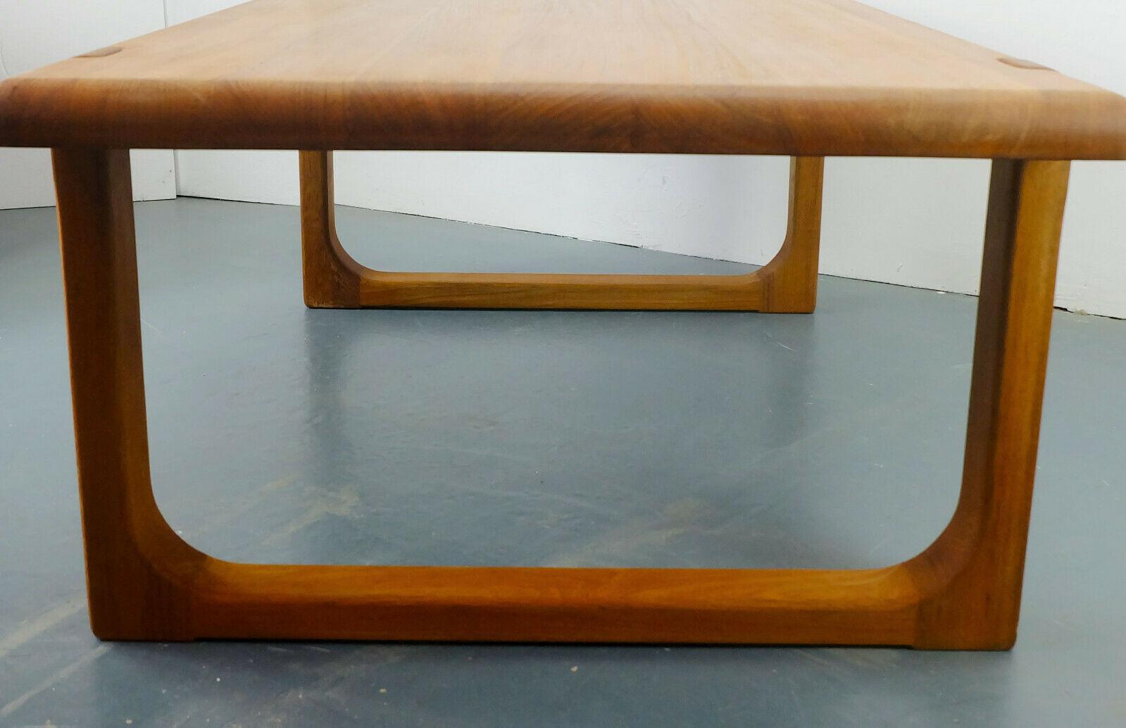 Mid-Century Coffee Table Niels Bach Denmark Solid Teak Danish Modern 1960s 1