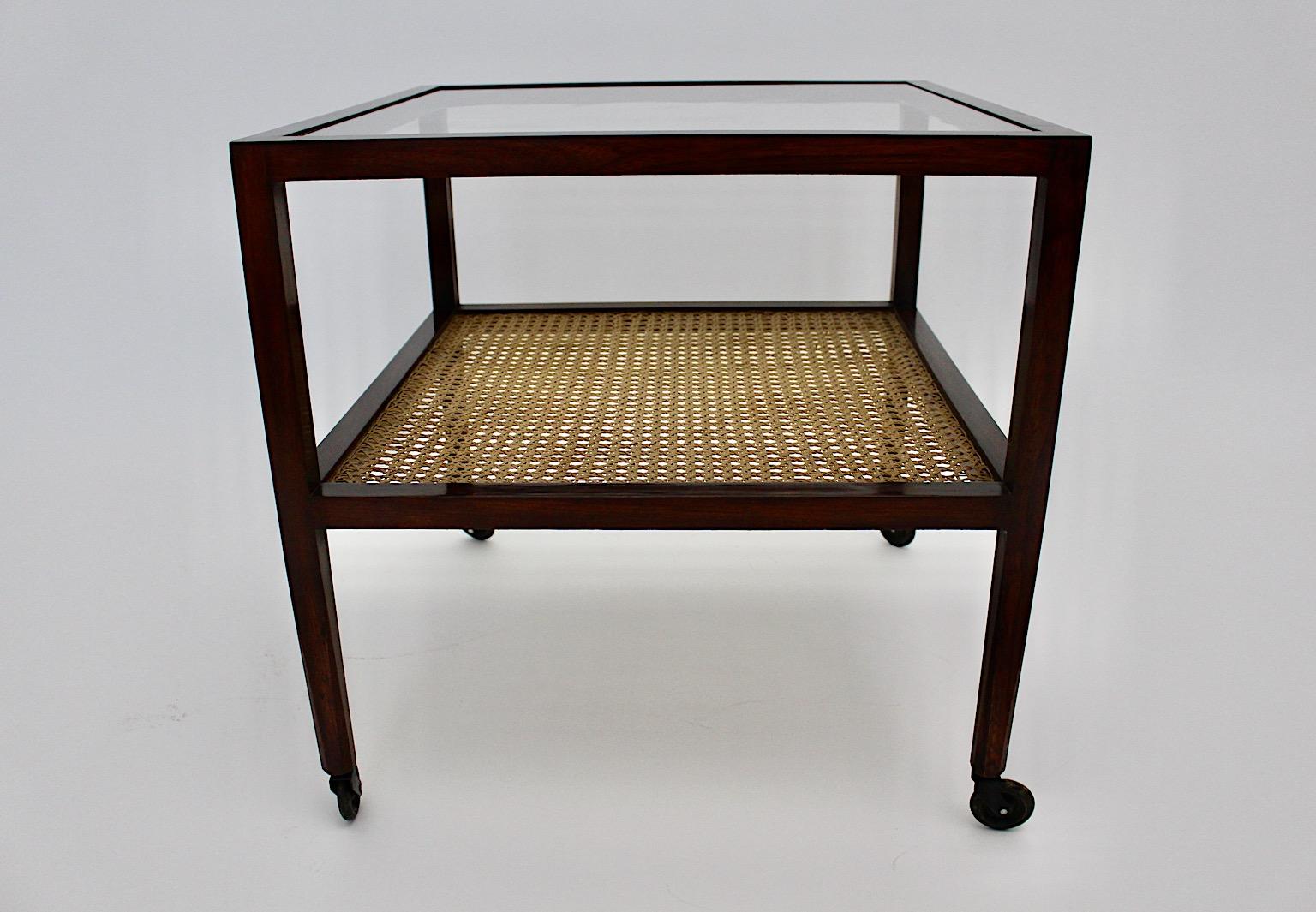 Mid-Century Coffee Table Serving Table Julius Jirasek Werkstätten Hagenauer 1950 For Sale 1