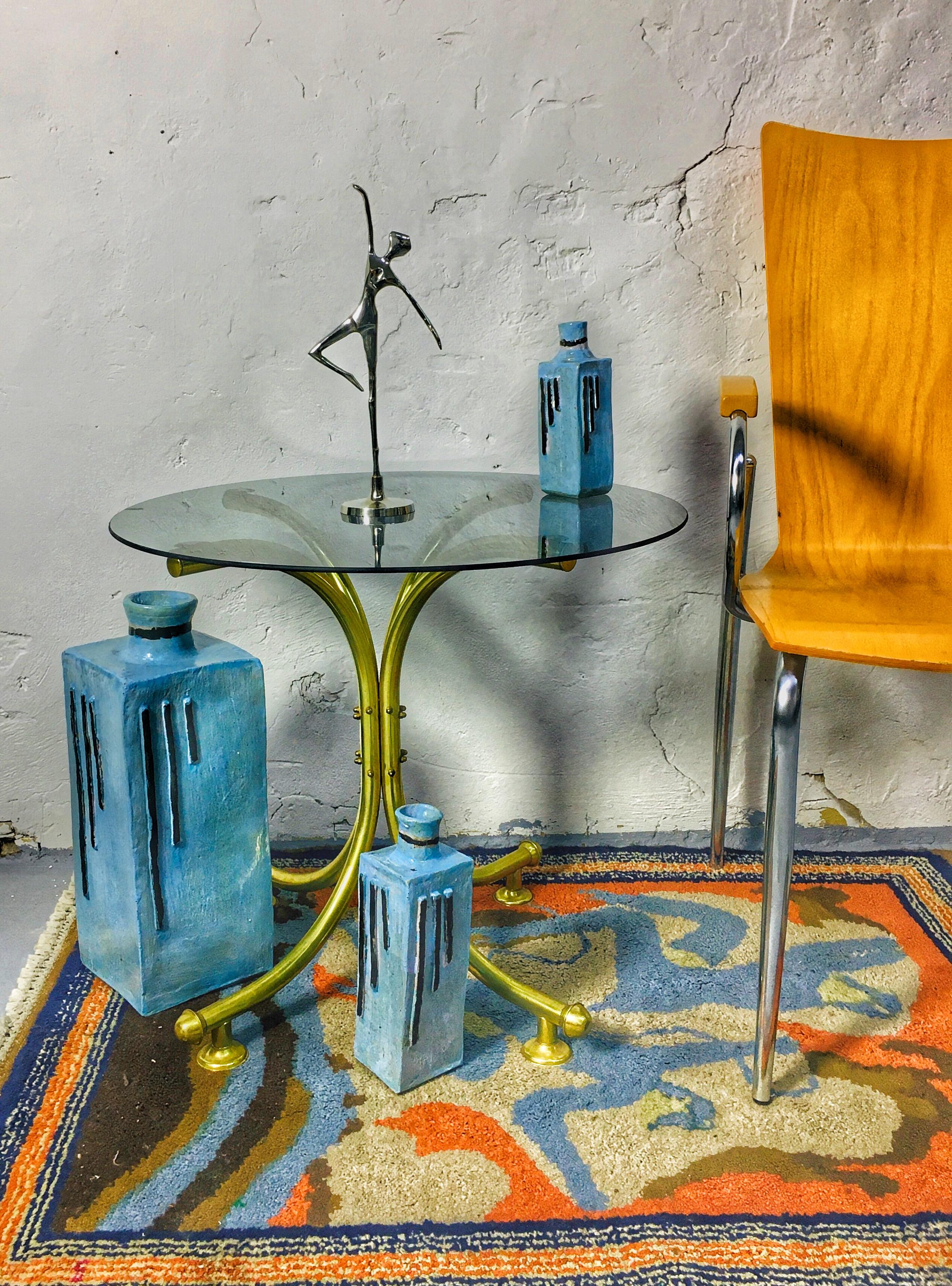 Mid-century Coffee table with bent copper legs from the 1960s For Sale 1