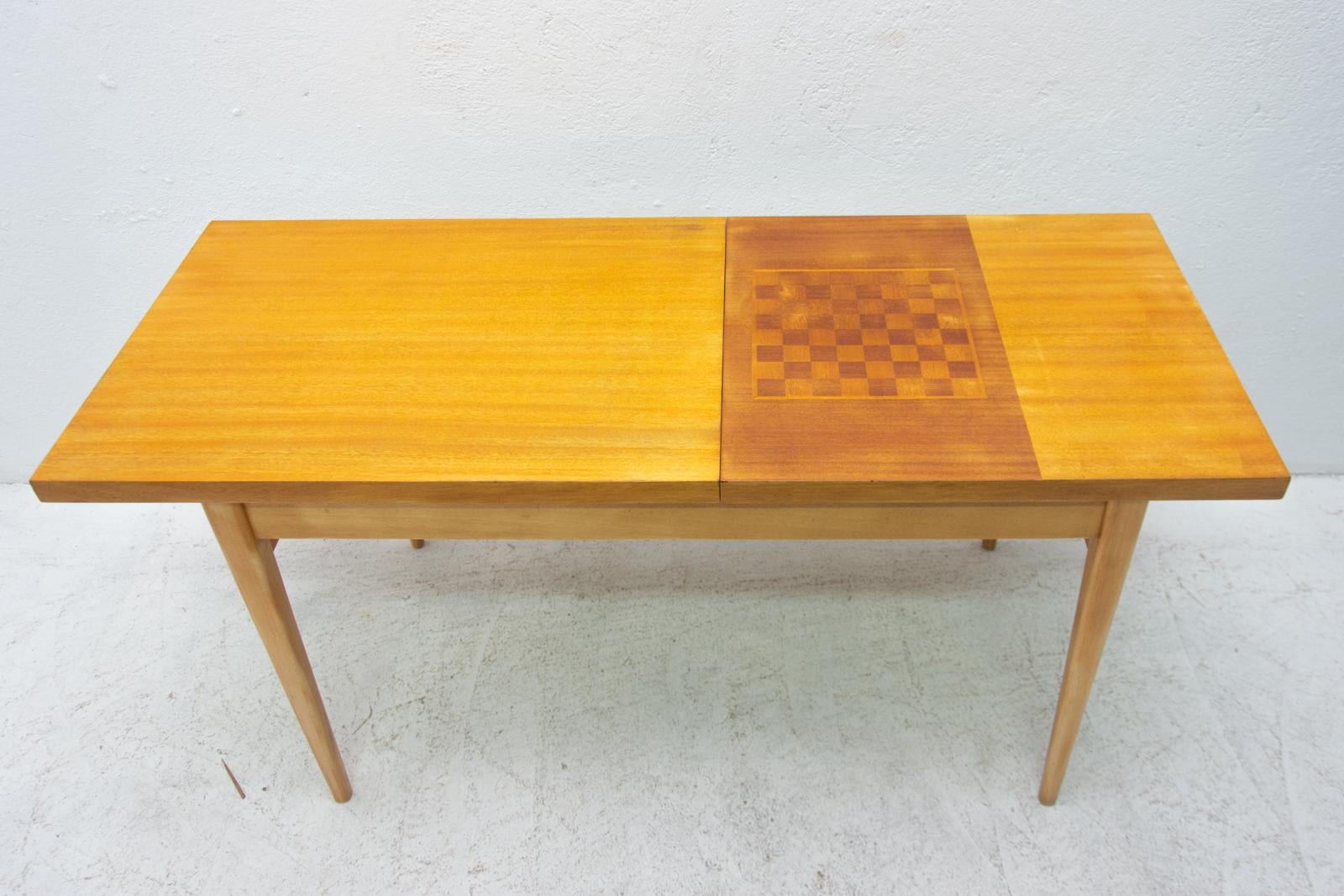 Midcentury Coffee Table with Chess Pattern, Hikor Písek, 1960s, Czechoslovakia 4