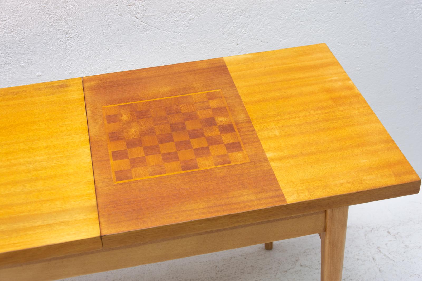 Midcentury Coffee Table with Chess Pattern, Hikor Písek, 1960s, Czechoslovakia 5