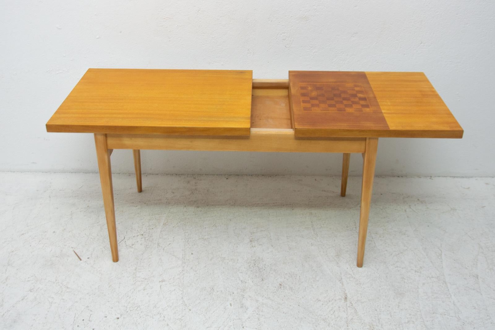 Midcentury Coffee Table with Chess Pattern, Hikor Písek, 1960s, Czechoslovakia 7