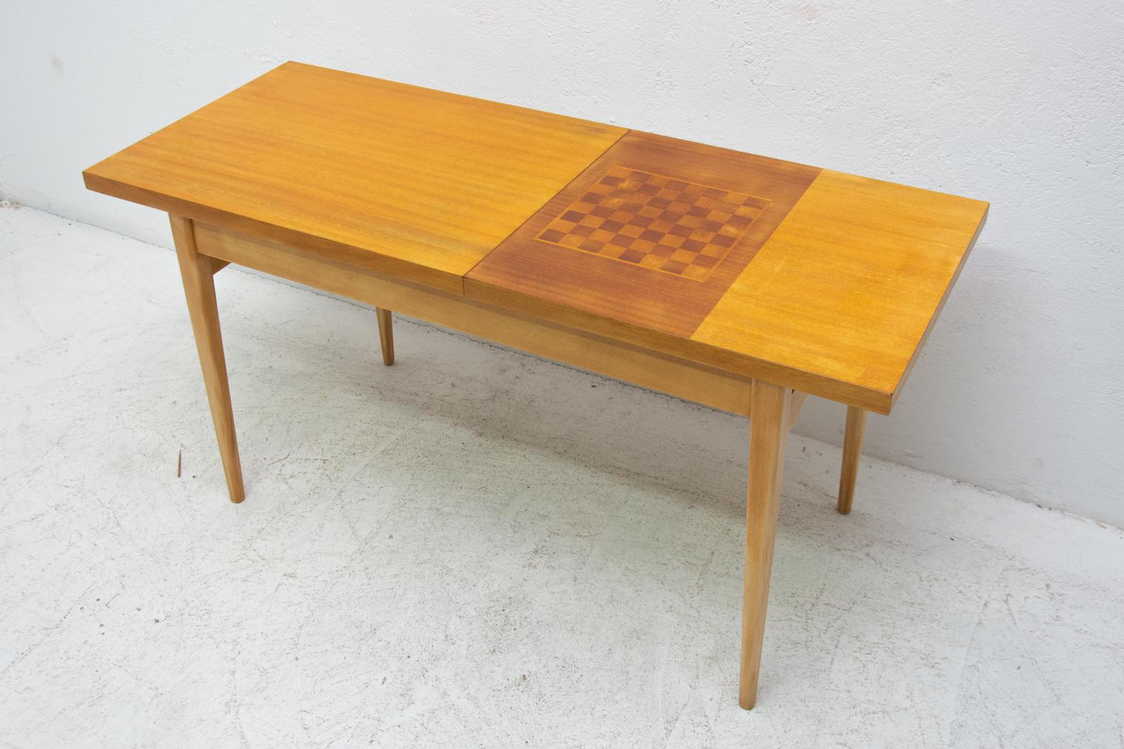 20th Century Midcentury Coffee Table with Chess Pattern, Hikor Písek, 1960s, Czechoslovakia