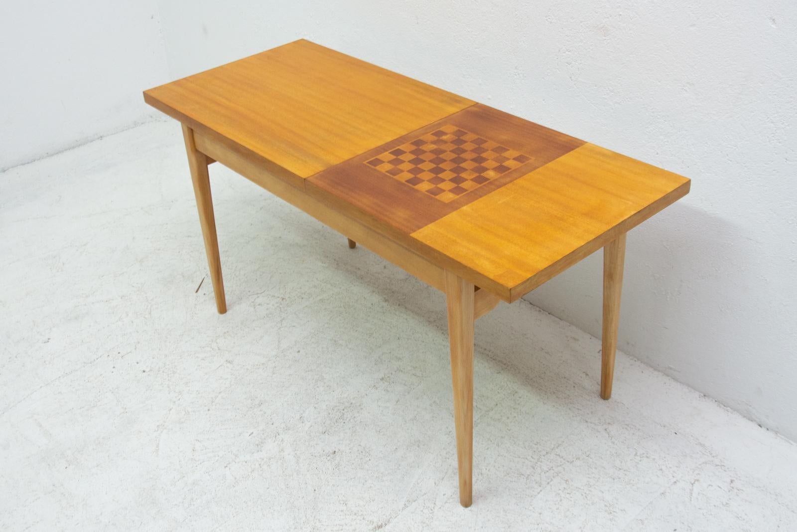 Midcentury Coffee Table with Chess Pattern, Hikor Písek, 1960s, Czechoslovakia 2