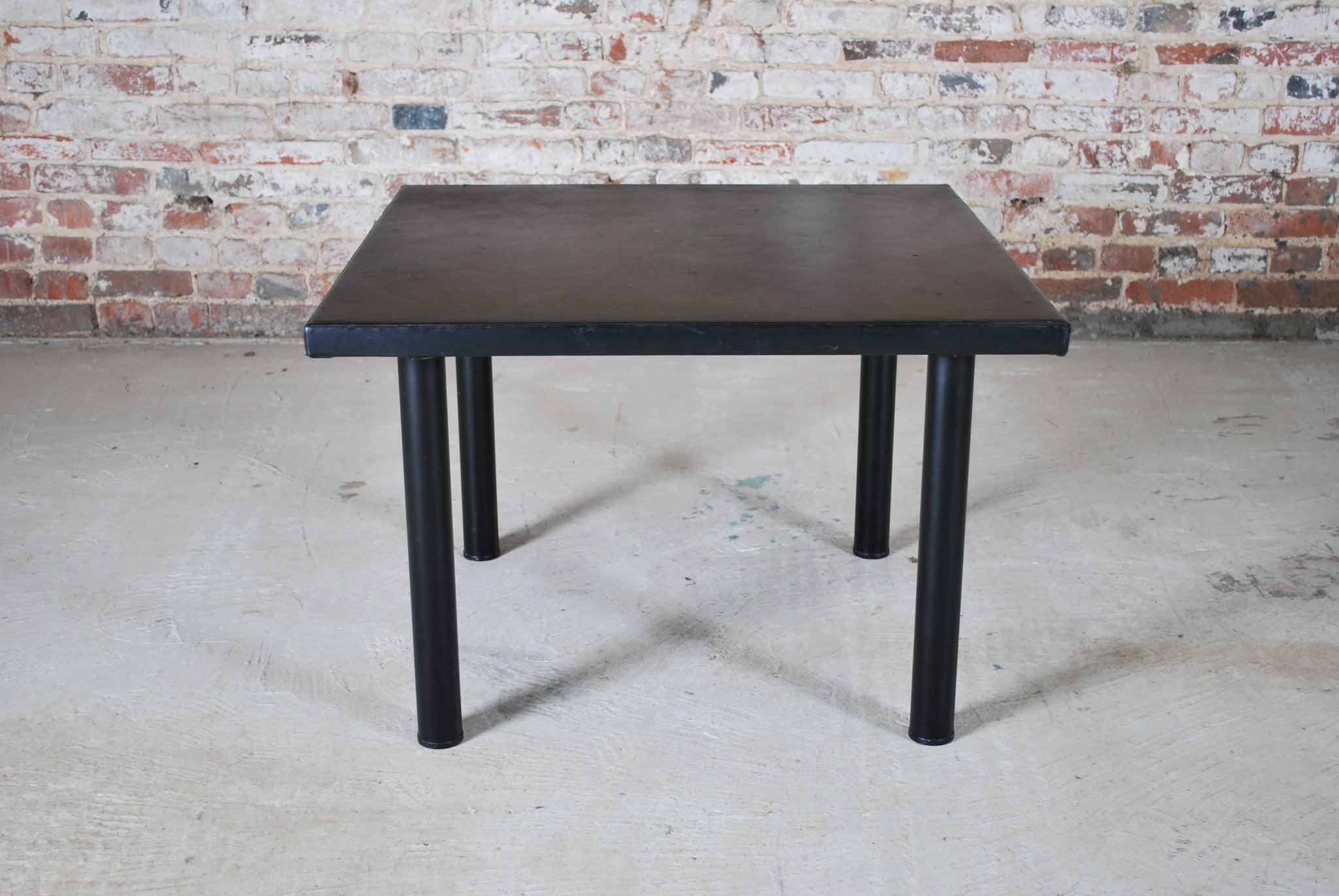 Mid-Century Modern Mid-Century Coffee Table with Leather Top Aluminium Legs by Yrjö Kukkapuro 1960s