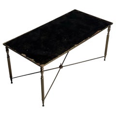 Mid century coffee table with mirror top