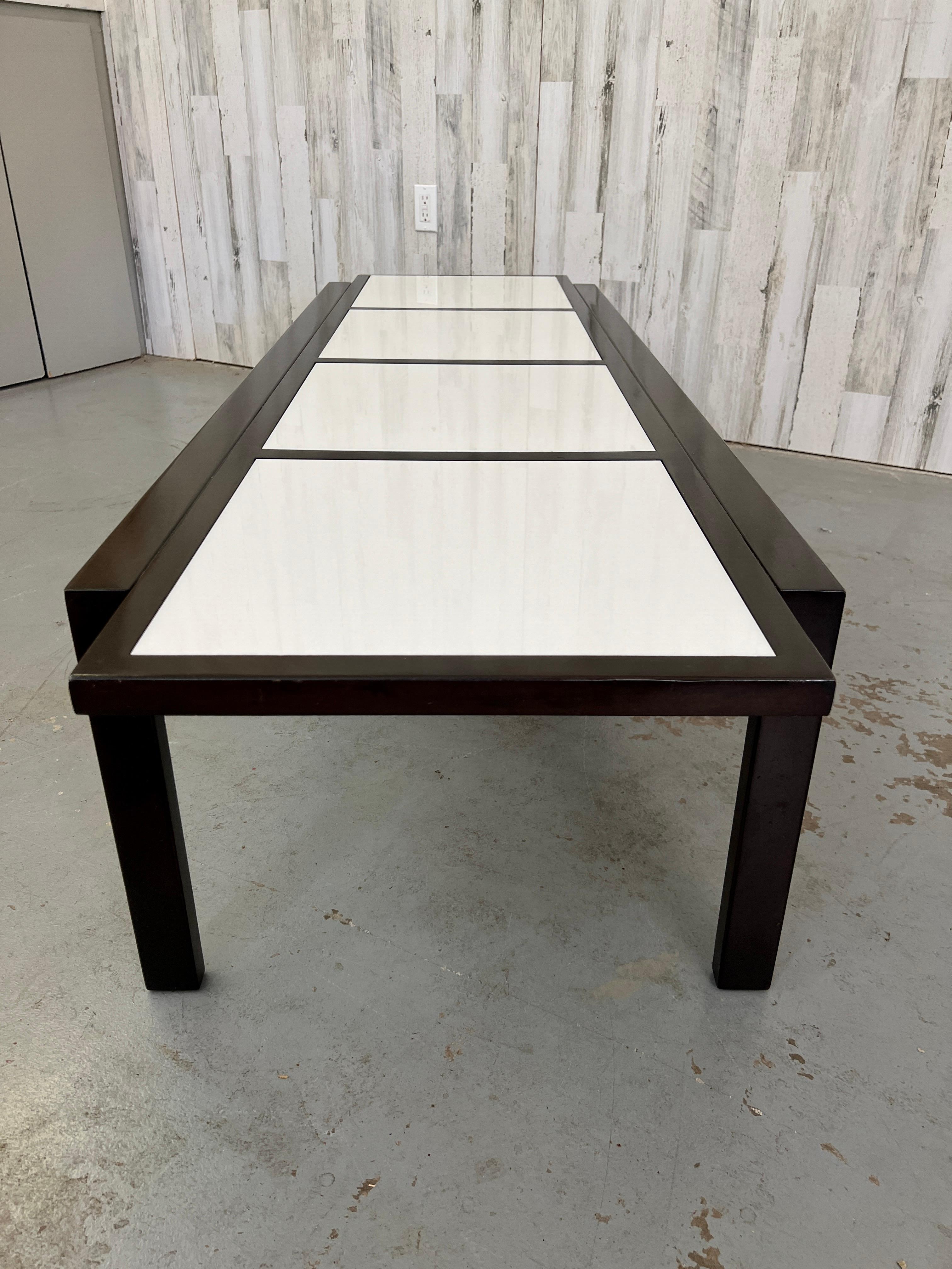 Mid-Century Coffee Table with Vitrolite Panels For Sale 7