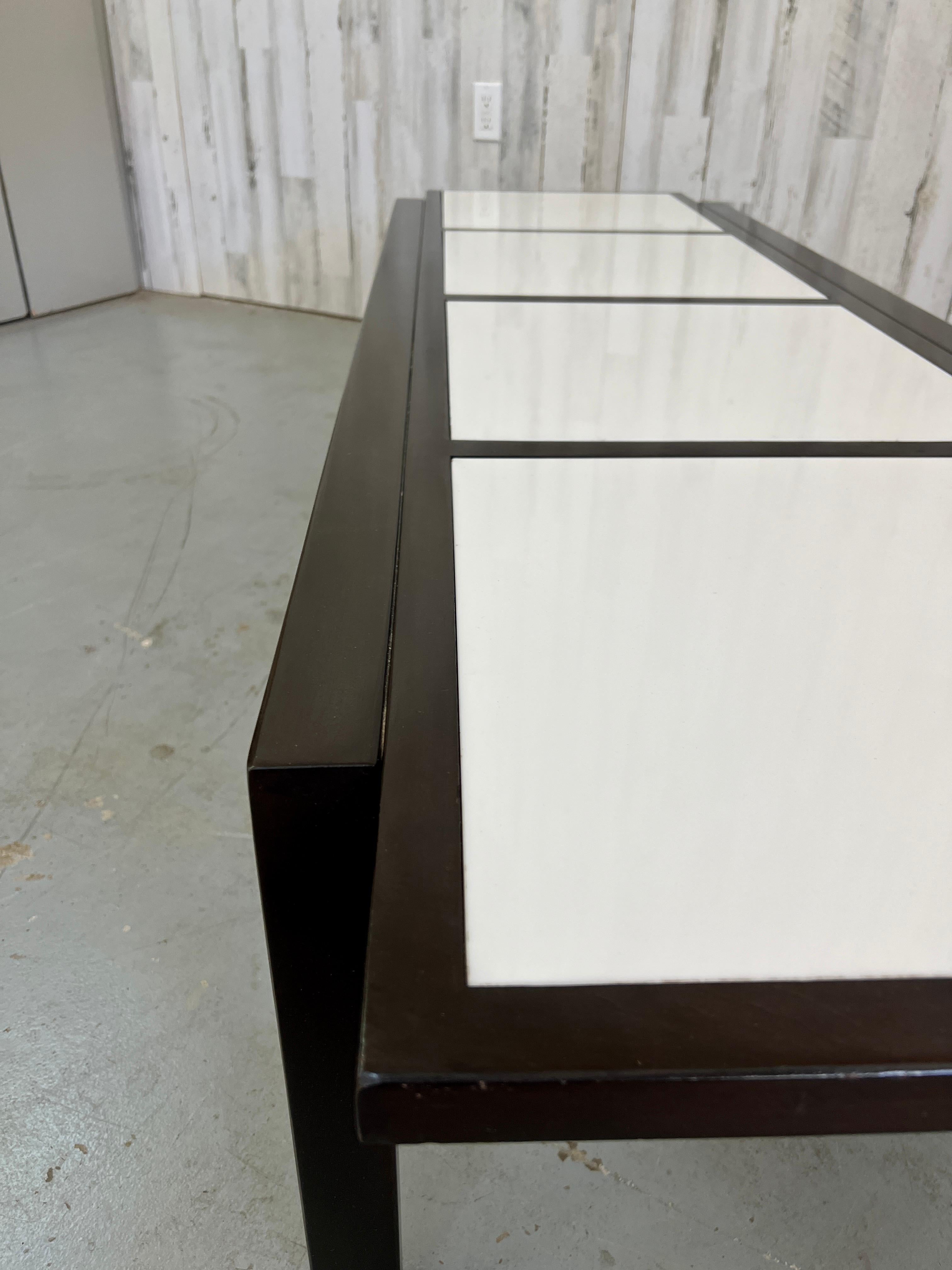 Mid-Century Coffee Table with Vitrolite Panels For Sale 8