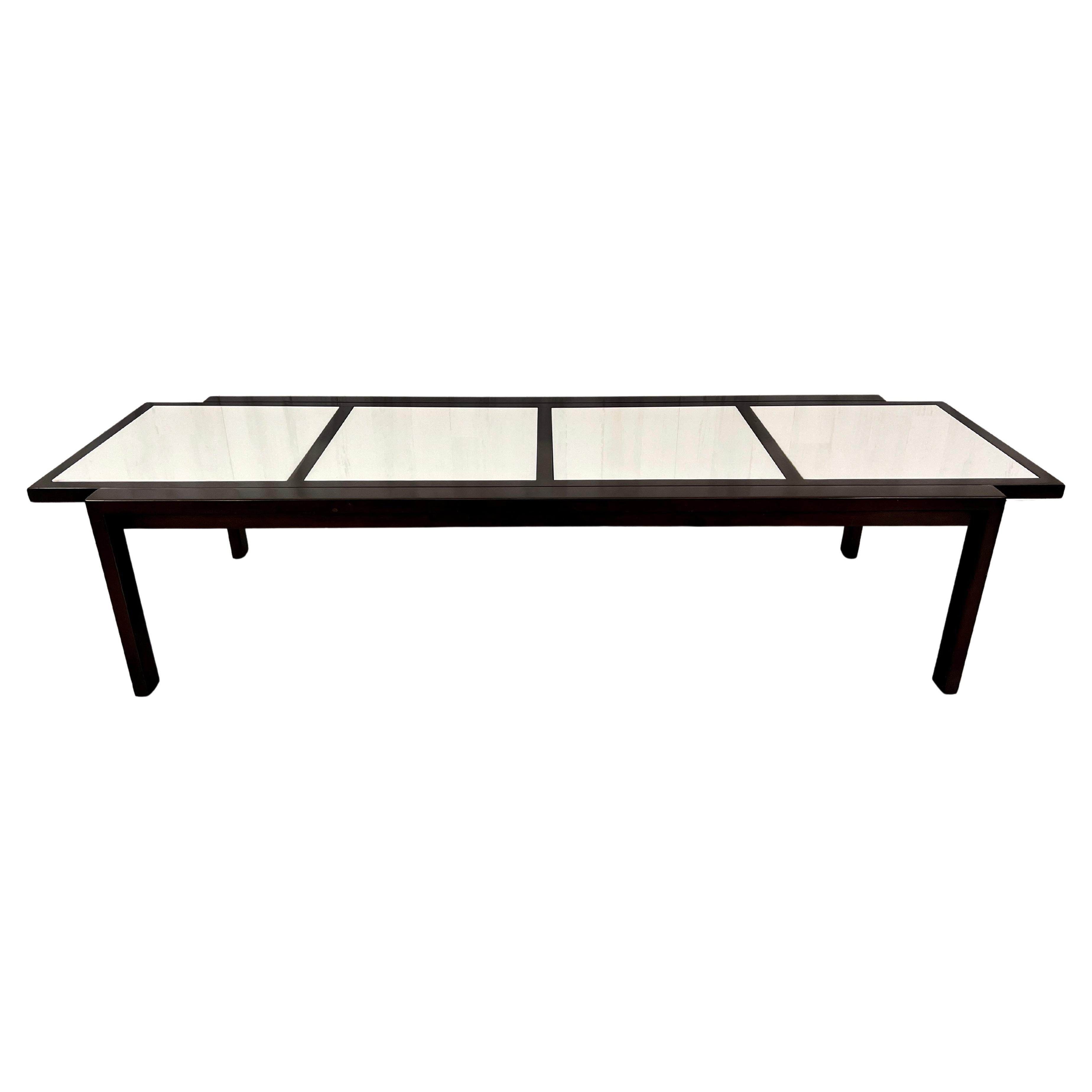 Mid-Century Coffee Table with Vitrolite Panels For Sale