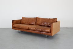 Mid-Century Cognac "Axel" Leather Sofa Designed by Gijs Papavoine for Montis