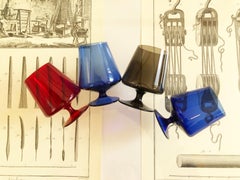 Cognac-Schnapsgläser aus der Mitte des Jahrhunderts, 4er-Set mundgeblasene Gläser von Ingrid Glas, 1960er Jahre