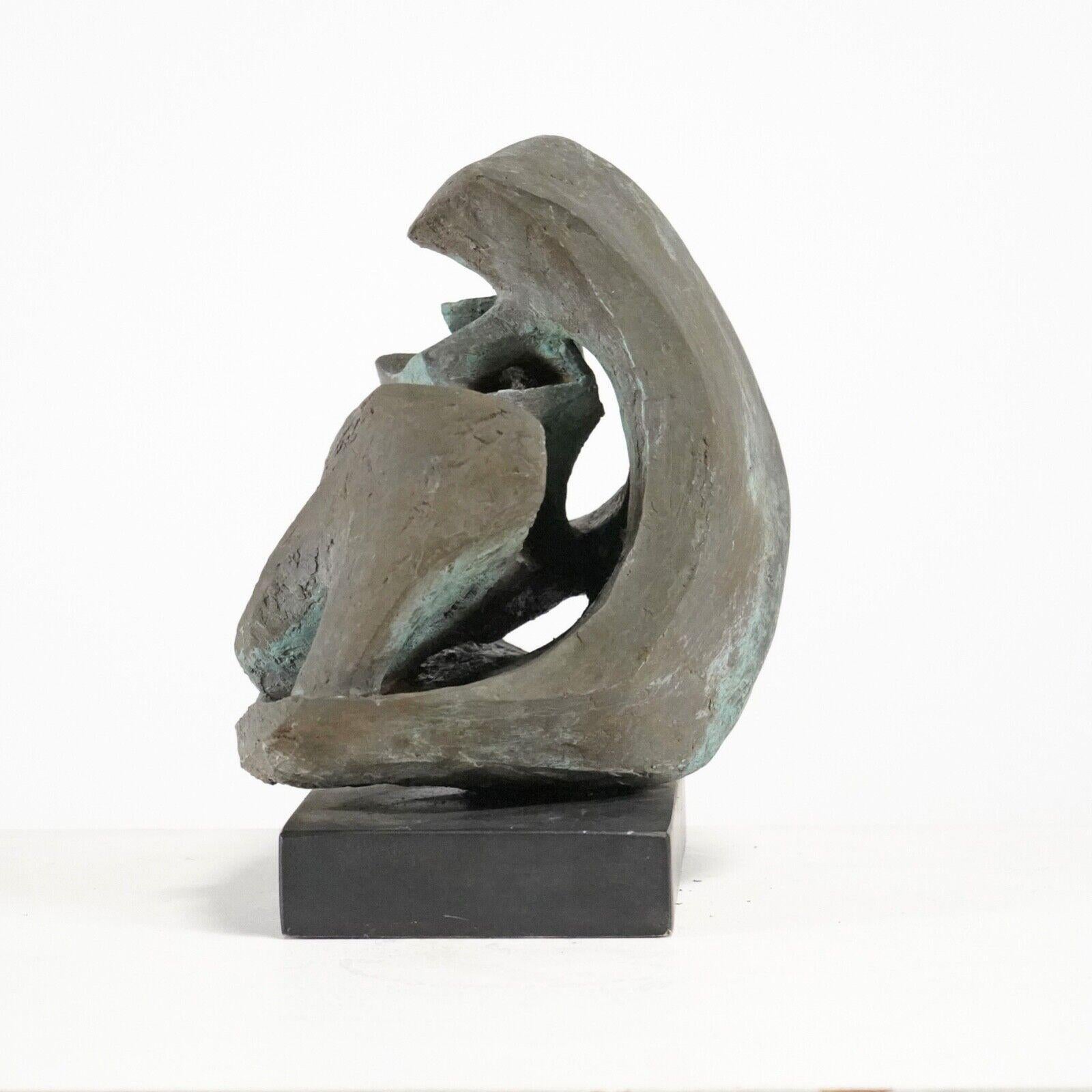 Sculpture abstraite en bronze coulé à froid du milieu du siècle en vente 3