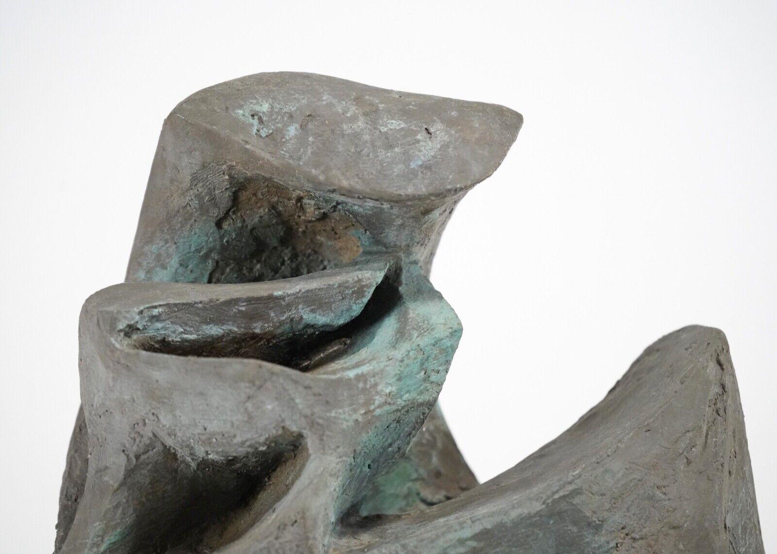 Sculpture abstraite en bronze coulé à froid du milieu du siècle en vente 6