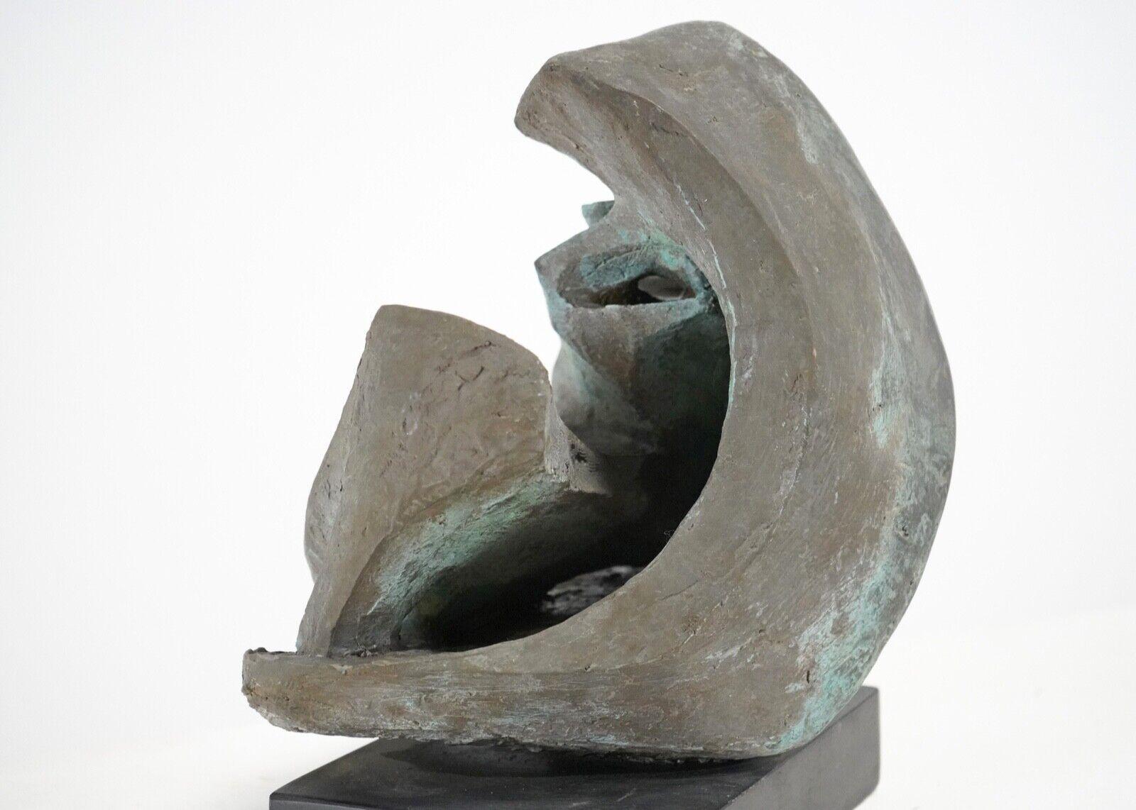 Sculpture abstraite en bronze coulé à froid du milieu du siècle en vente 7