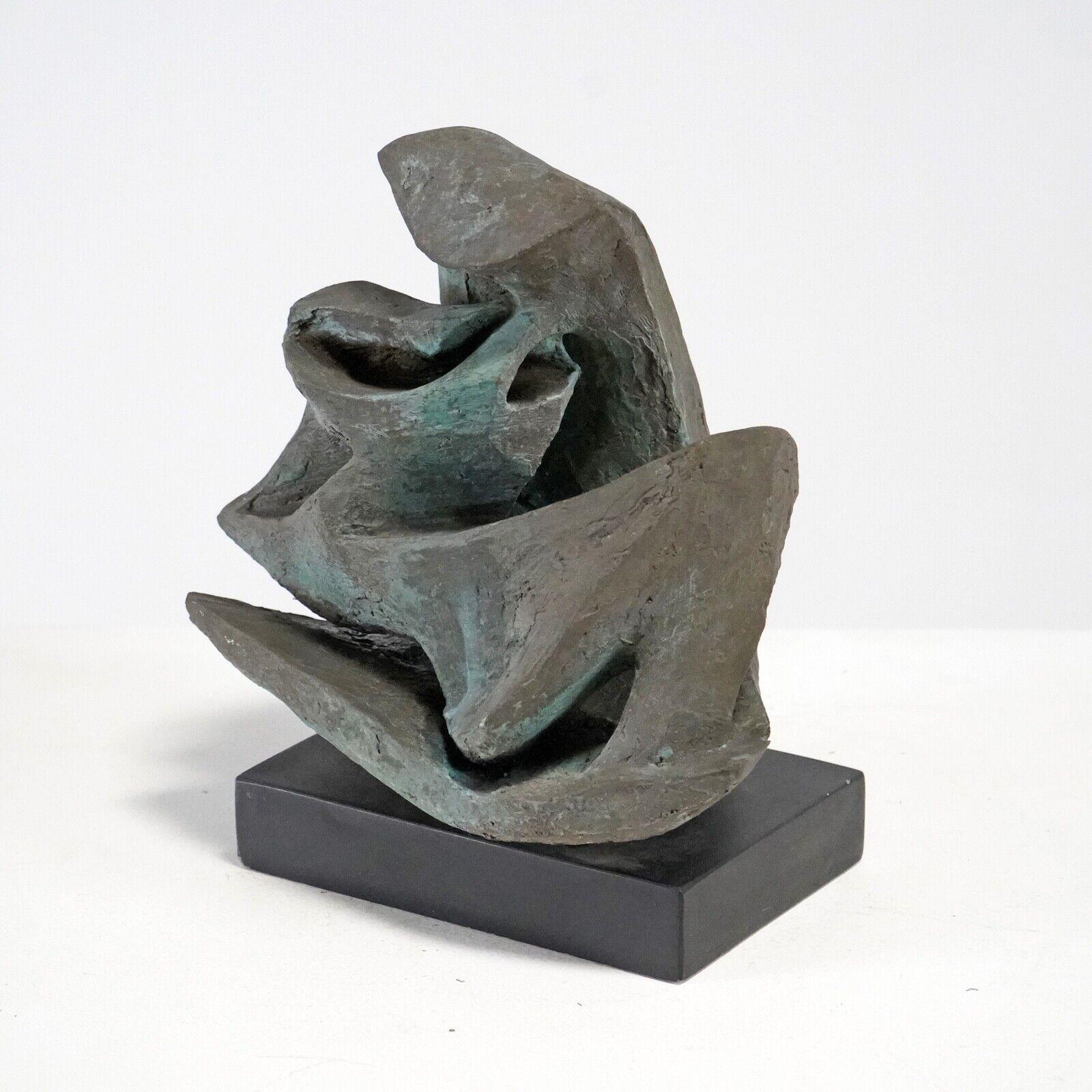 Sculpture abstraite en bronze coulé à froid du milieu du siècle en vente 9