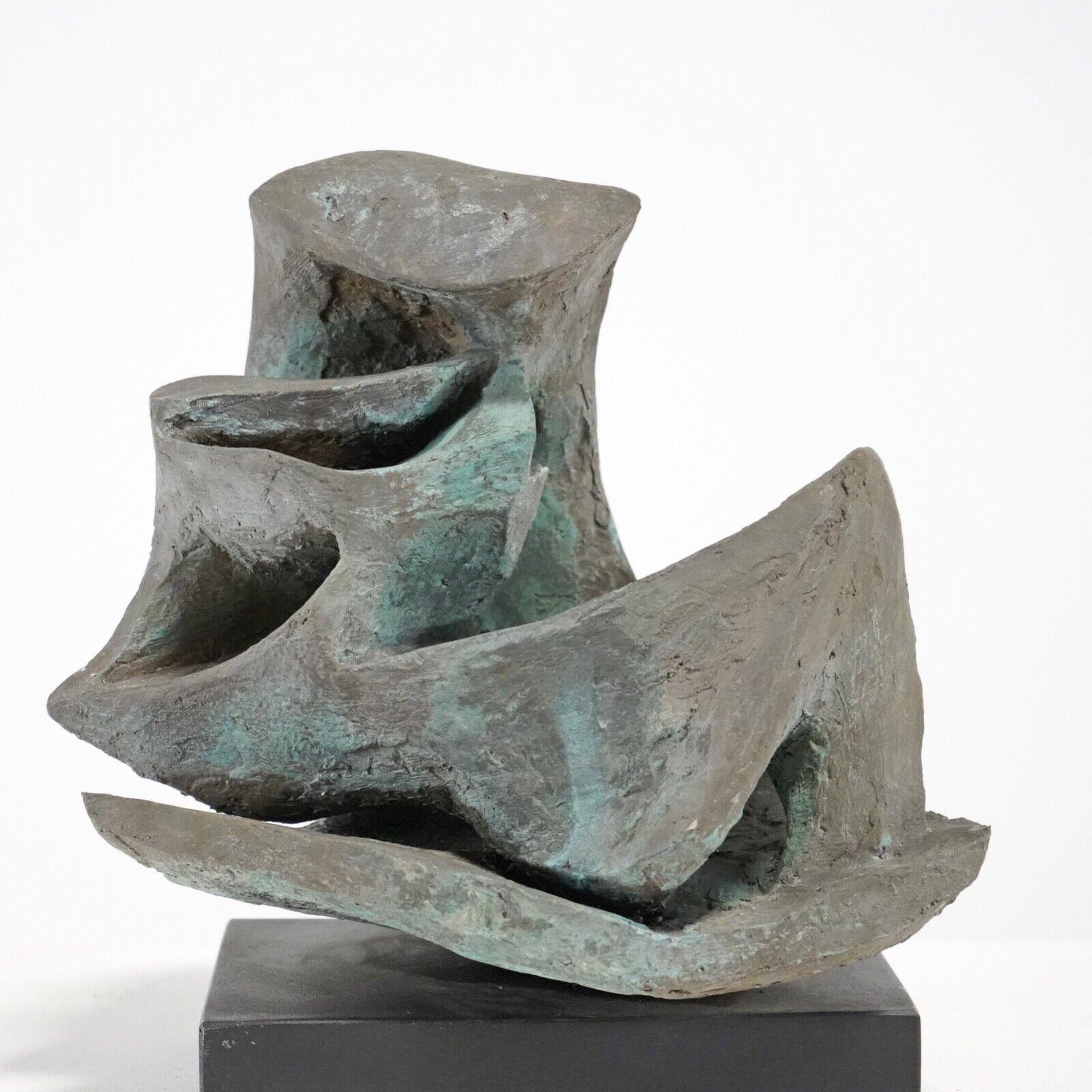 Bronze Sculpture abstraite en bronze coulé à froid du milieu du siècle en vente