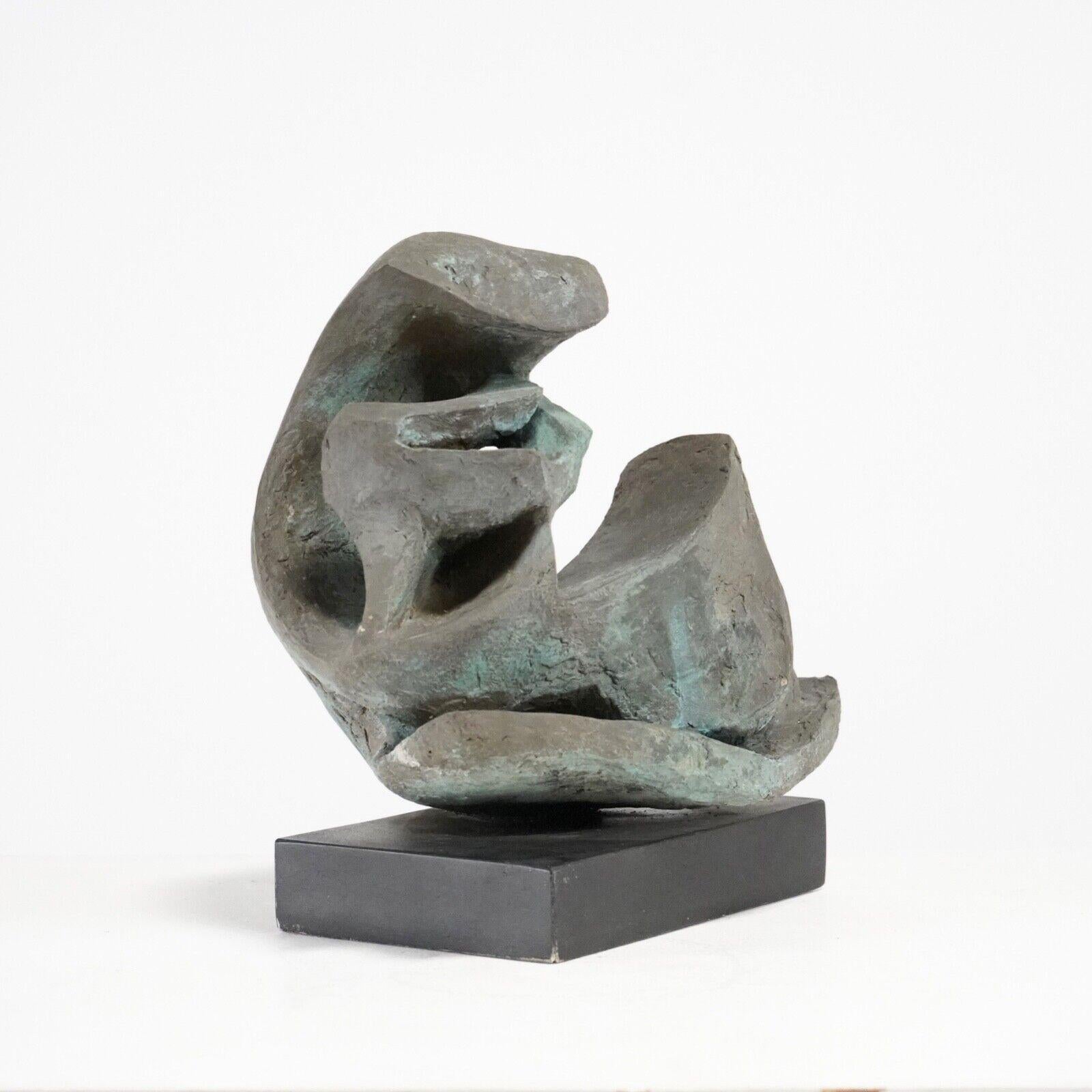 Sculpture abstraite en bronze coulé à froid du milieu du siècle en vente 1