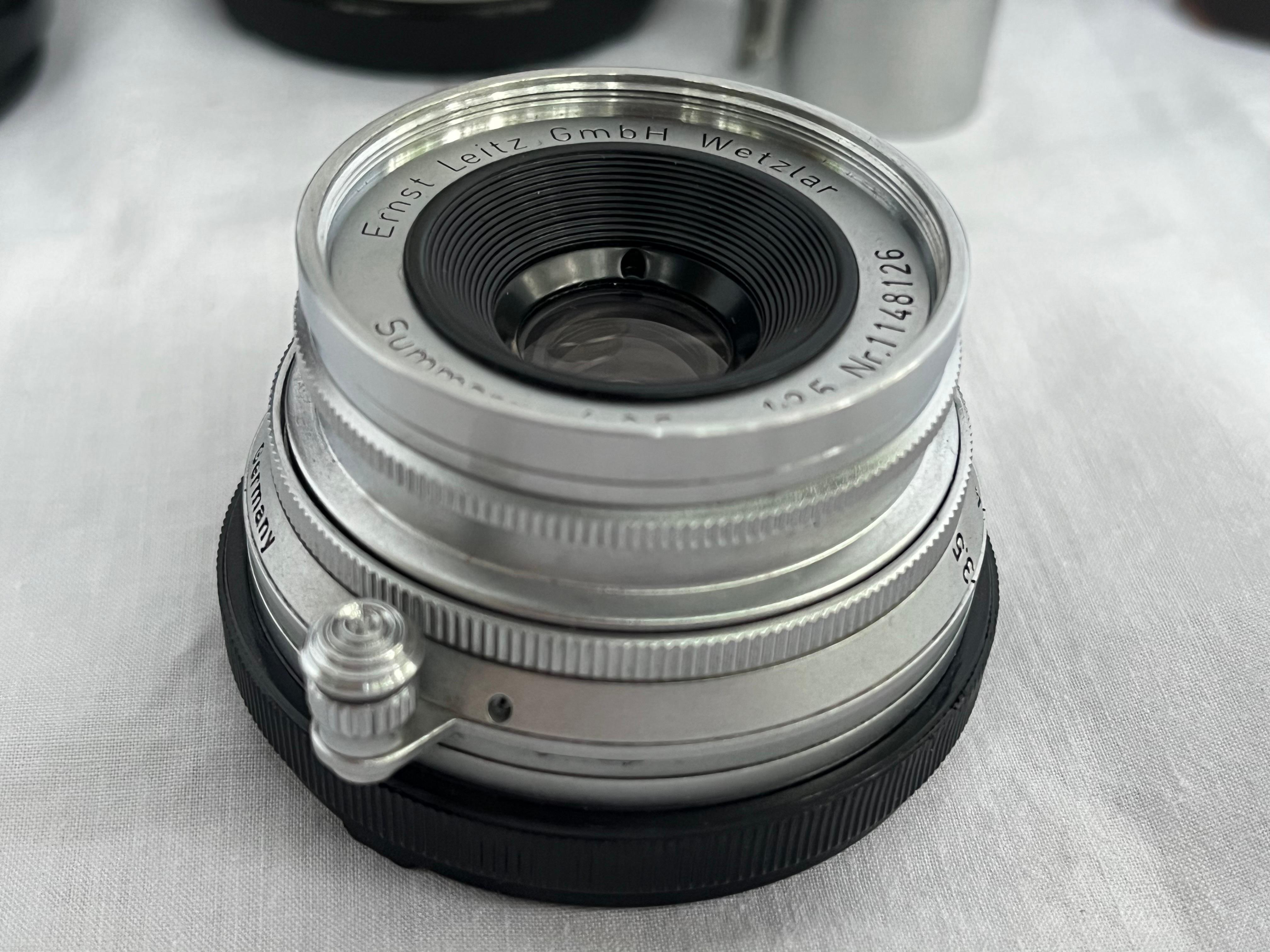 20th Century Mid Century Collection of Leica Ernst Leitz Camera Lenses Summaron Hektor  For Sale