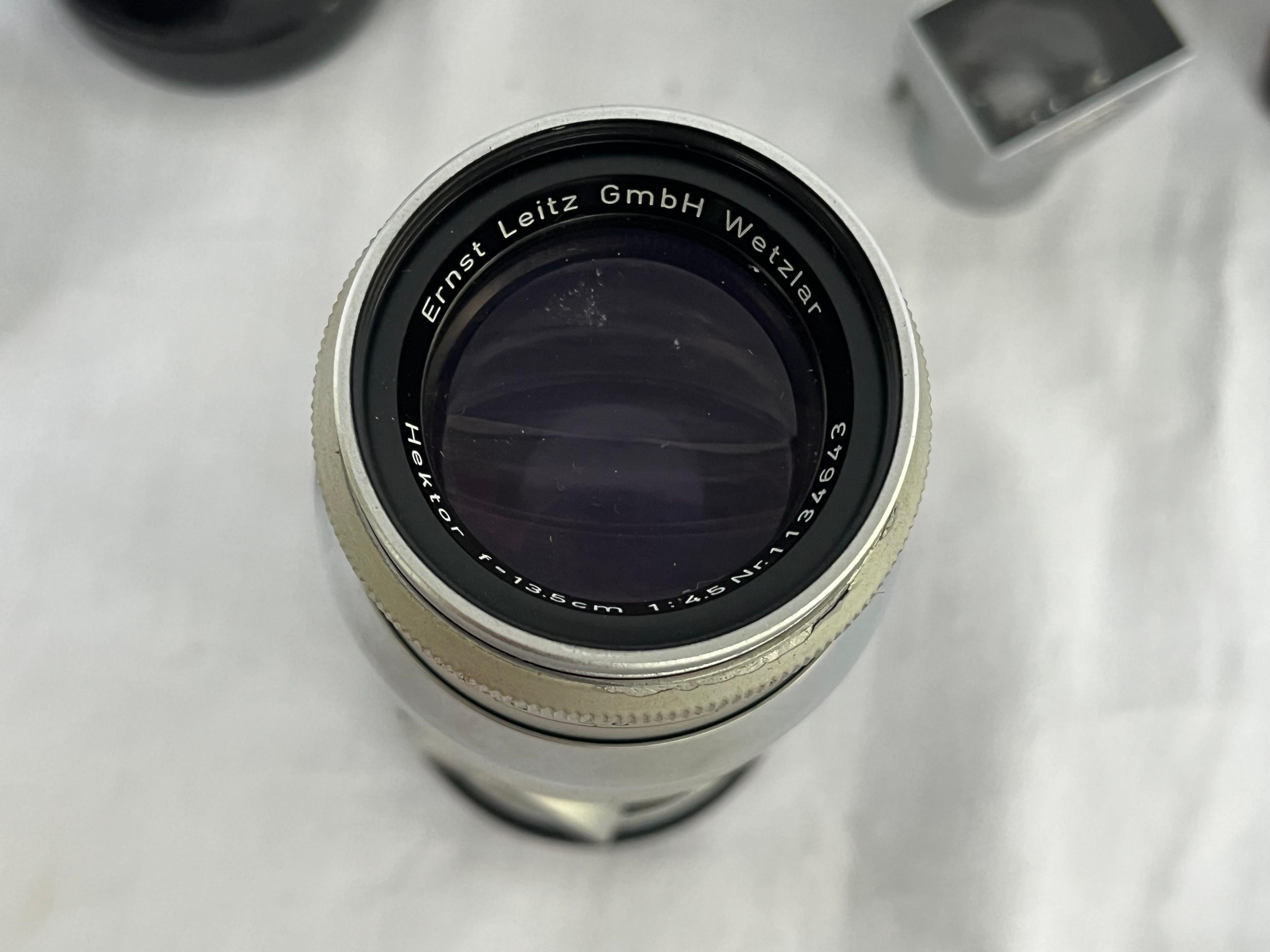 Mid Century Collection of Leica Ernst Leitz Camera Lenses Summaron Hektor  For Sale 1