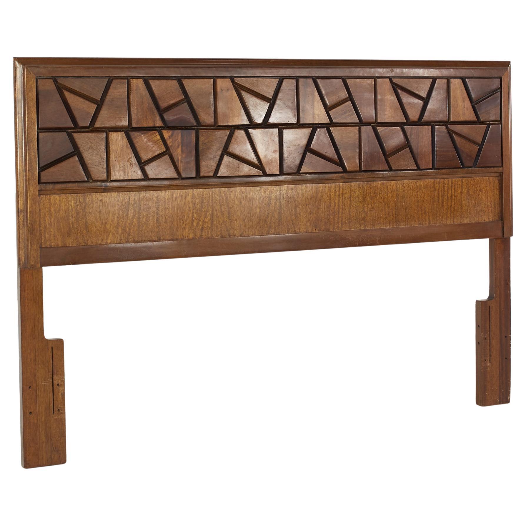 Queen MidCentury Modern Walnut Headboard at 1stDibs
