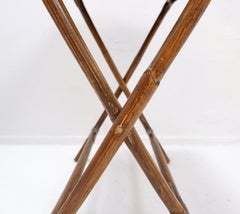 Mid-Century Colonial Style Bamboo Folding Tray Table